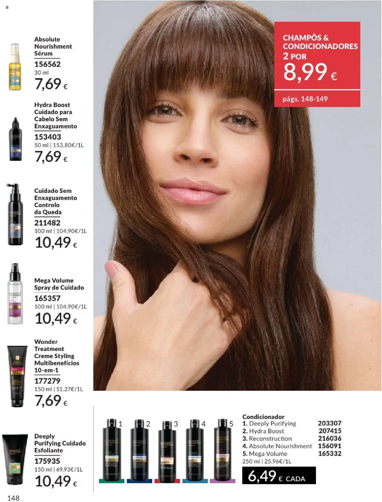 Catálogo Avon Campanha 8 │ válido de 01.08.2025 | Página: 148 | Produtos: Shampoo, Condicionador, Sérum, Creme
