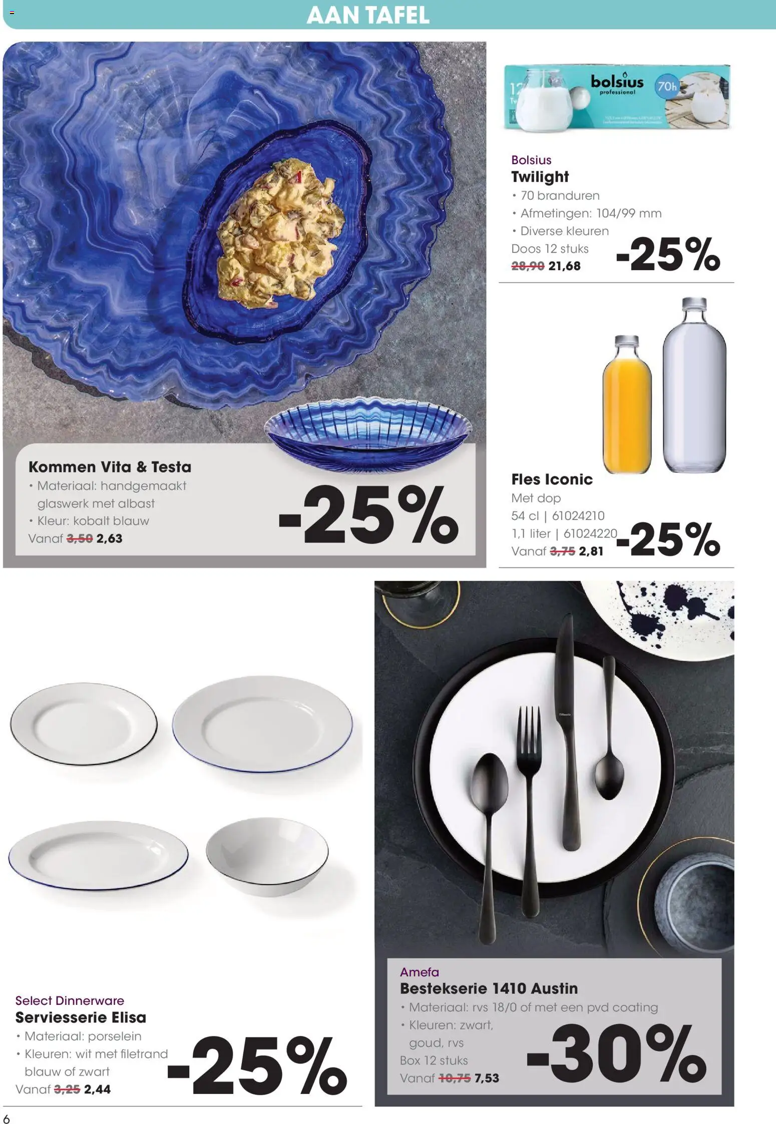 {H1} | Pagina: 6 | Producten: Fles, Tafel, Box