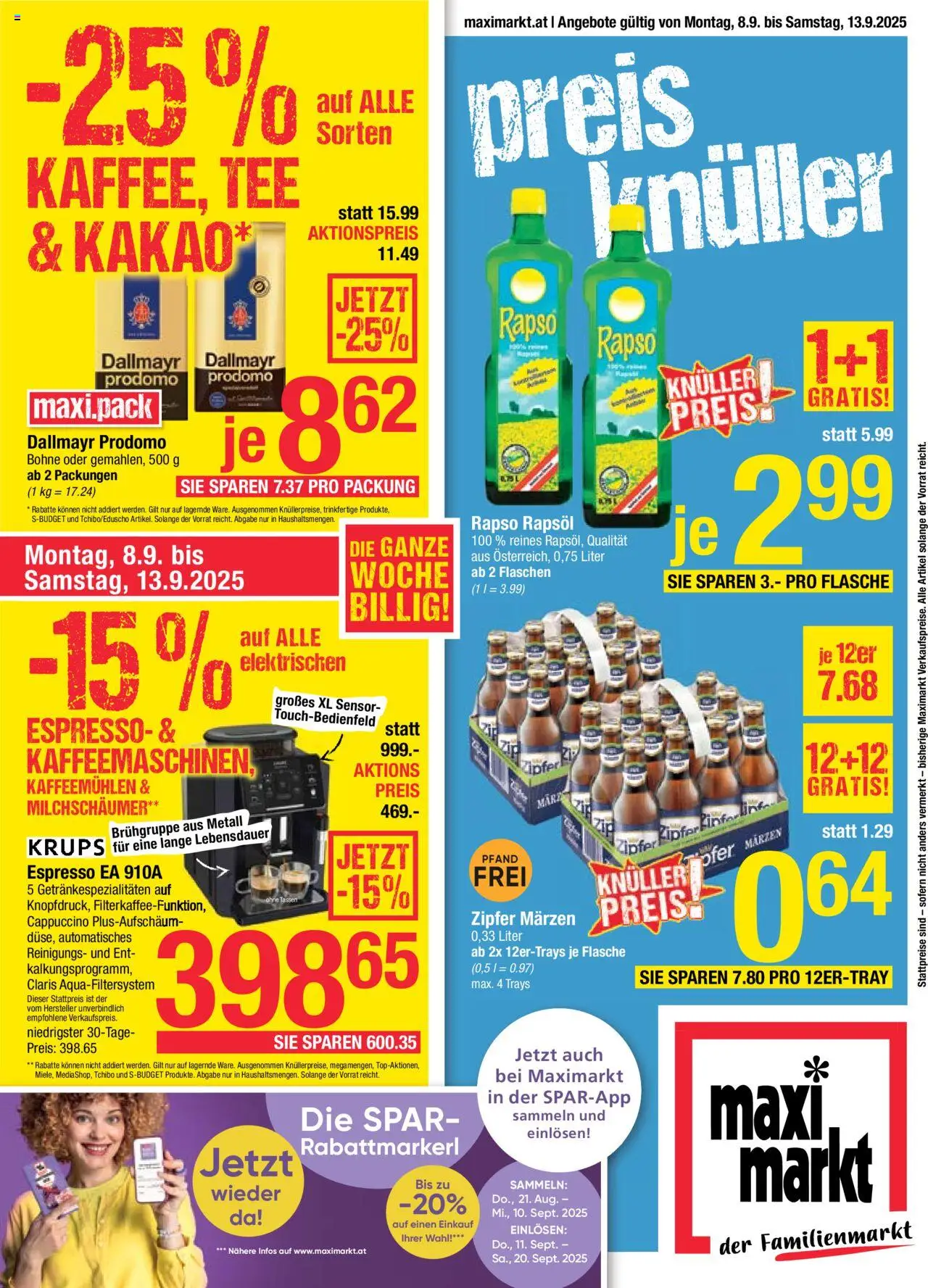 Maximarkt Flugblatt gültig ab 08.09.2025 | Seite: 1 | Produkte: Tee