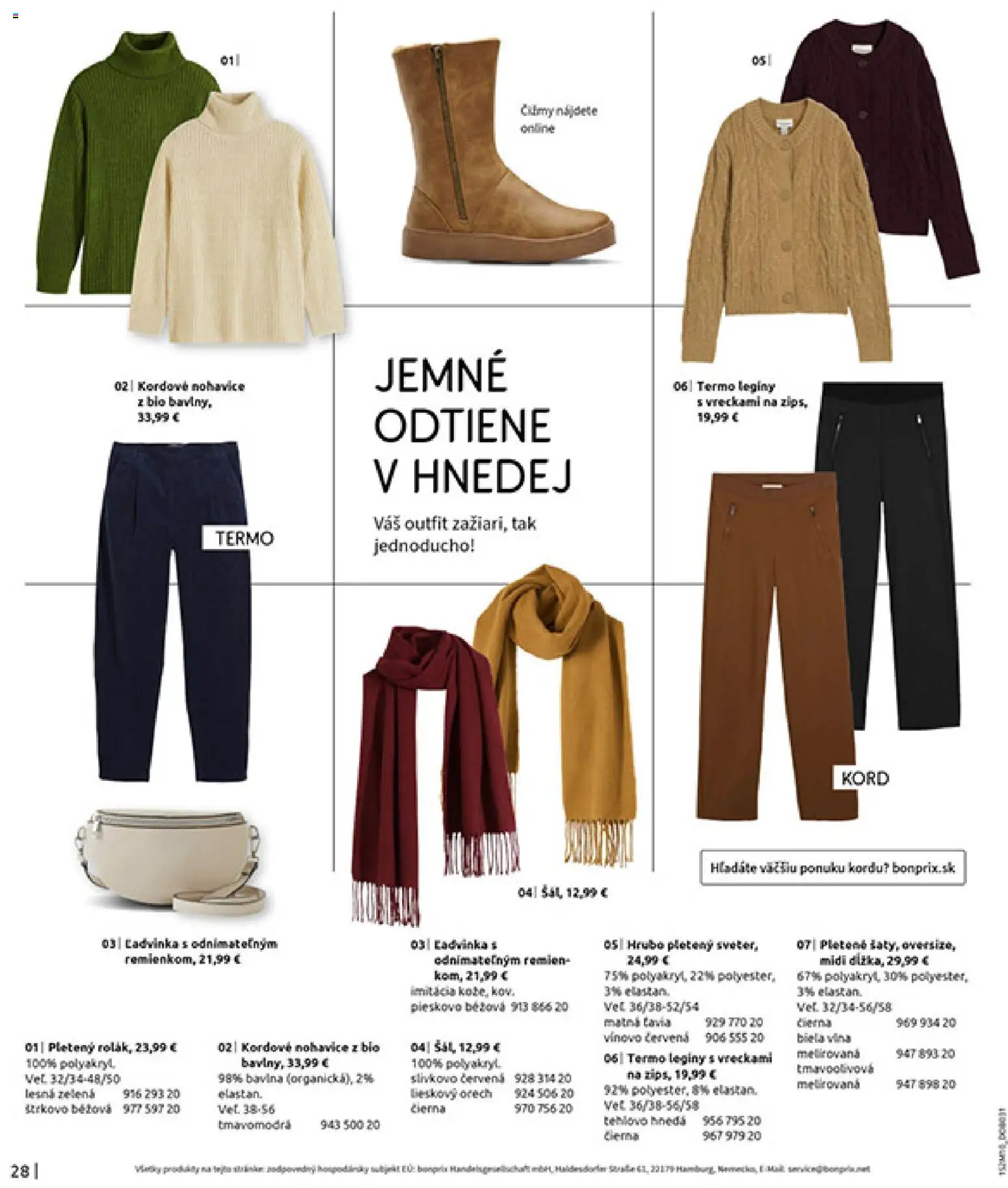 Nové Bonprix akcie – leták je platný od 24.11.2025 | Strana: 30 | Produkty: Nohavice, Legíny