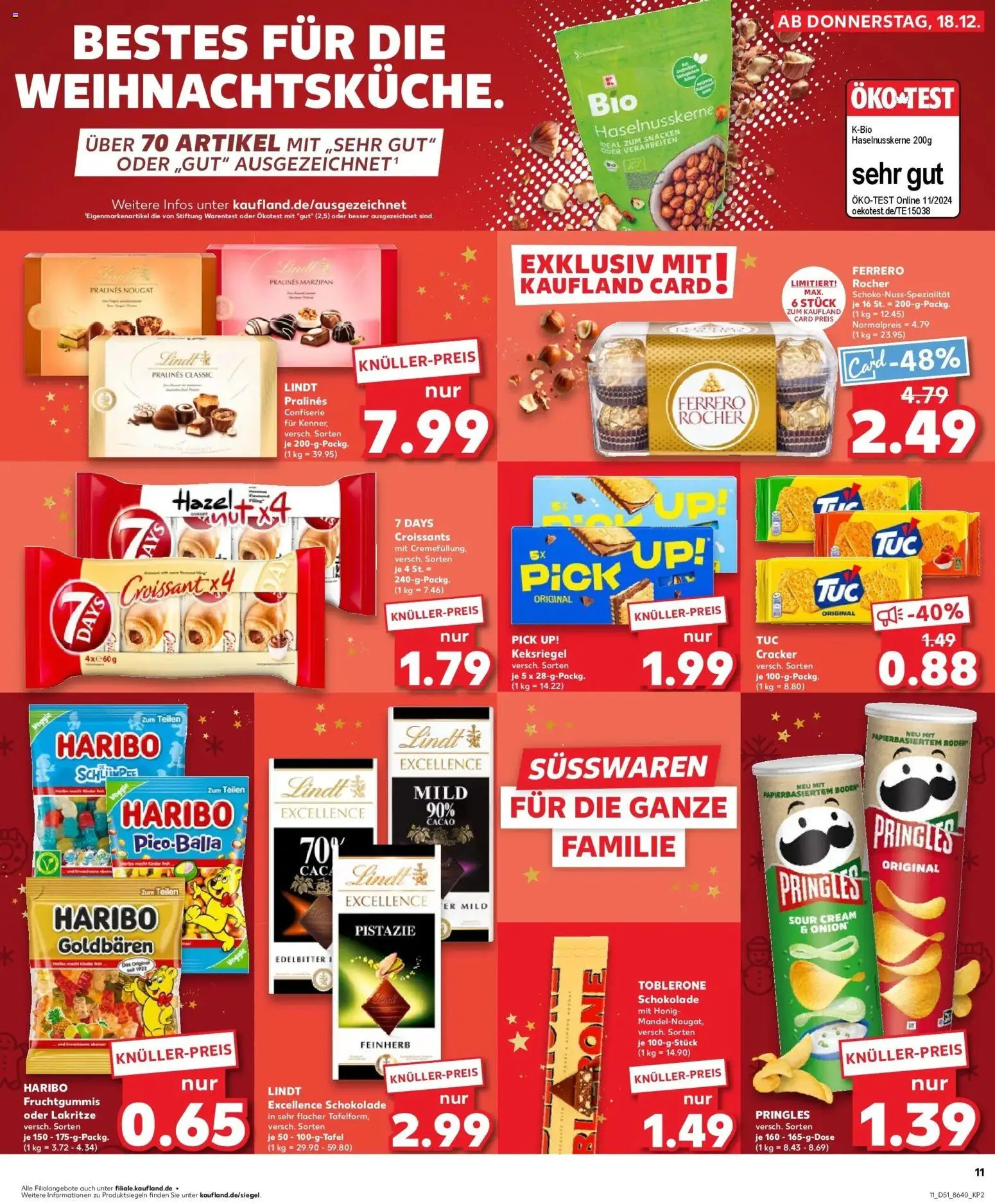 Kaufland prospekt Wuppertal	 – gültig ab 22.12.2025 | Seite: 11 | Produkte: Ferrero rocher, Haribo, Lindt, Chips