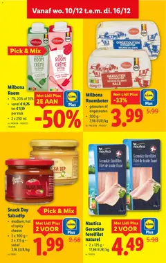 Milbona Room, 7%, 20% of 35%, 2 x 250 ml - Voorbeeld van een folder van Lidl, geldig van 10.12.2025 | Pagina: 22 | Producten: Room, Roomboter, Dip, Crème