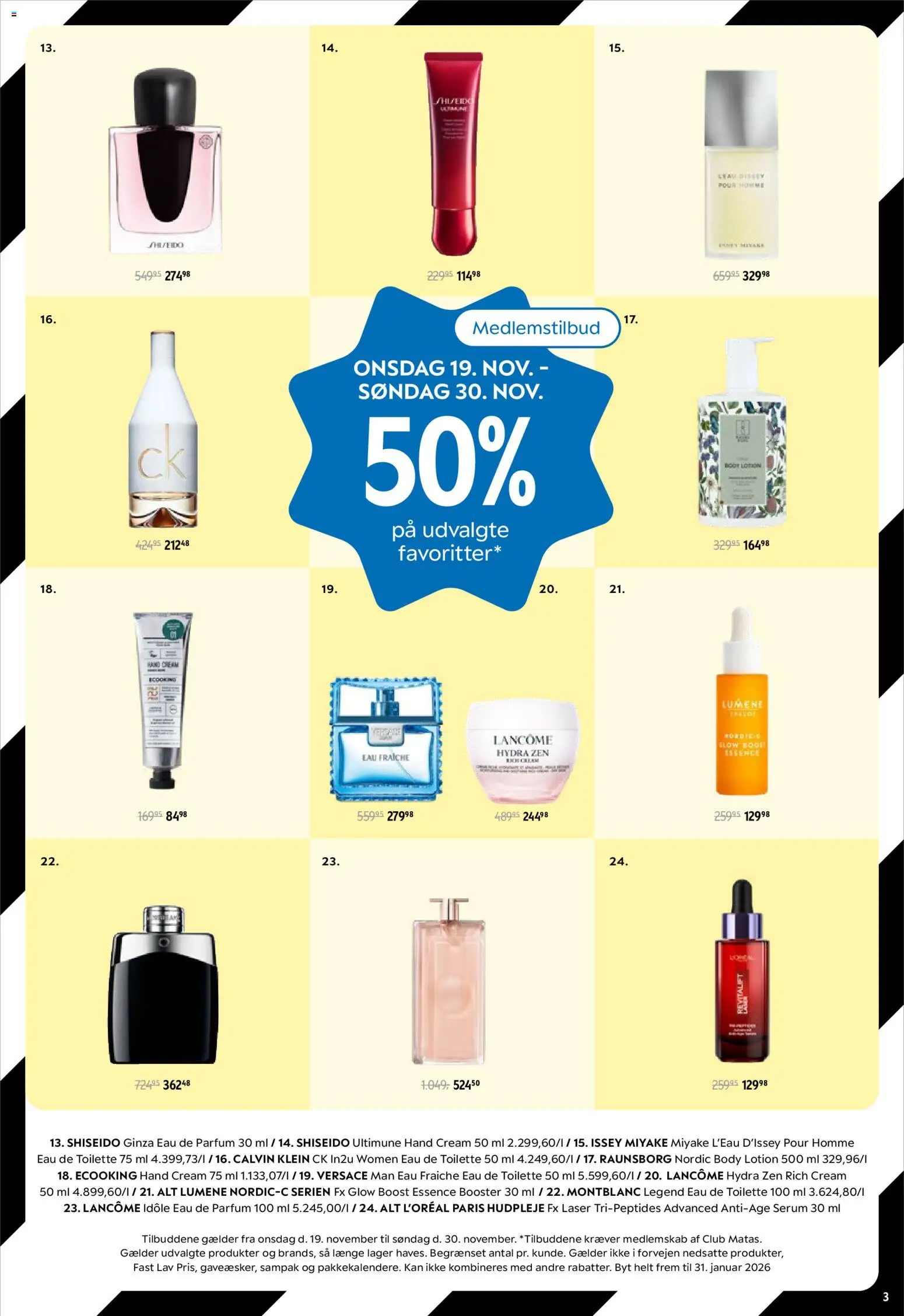 Matas tilbudsavis – gyldig fra 19.11.2025 | Side: 3 | Produkter: Eau de toilette