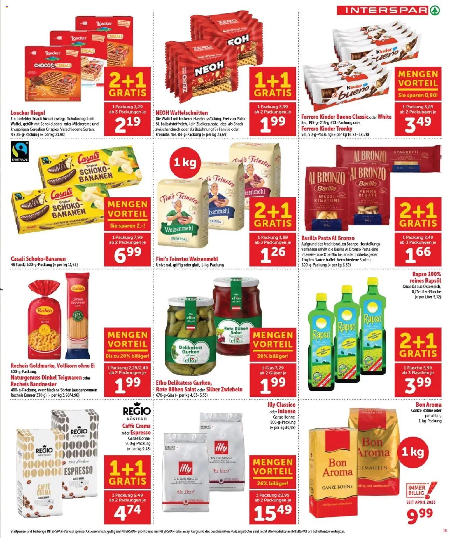 Interspar Flugblatt - Burgenland gültig ab 26.03.2026 | Seite: 17 | Produkte: Salat, Zwiebeln, Hajdina liszt, Bananen