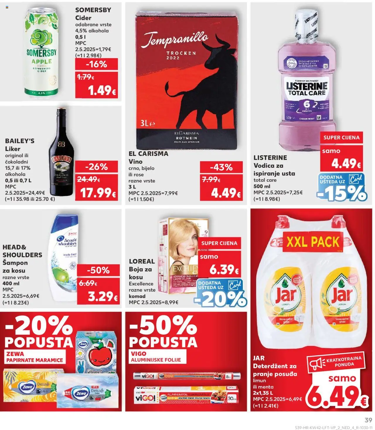 Kaufland katalog | vrijedi od 15.10.2025 | Stranica: 39 | Proizvodi: Šampon, Boja za kosu, Vino, Limun