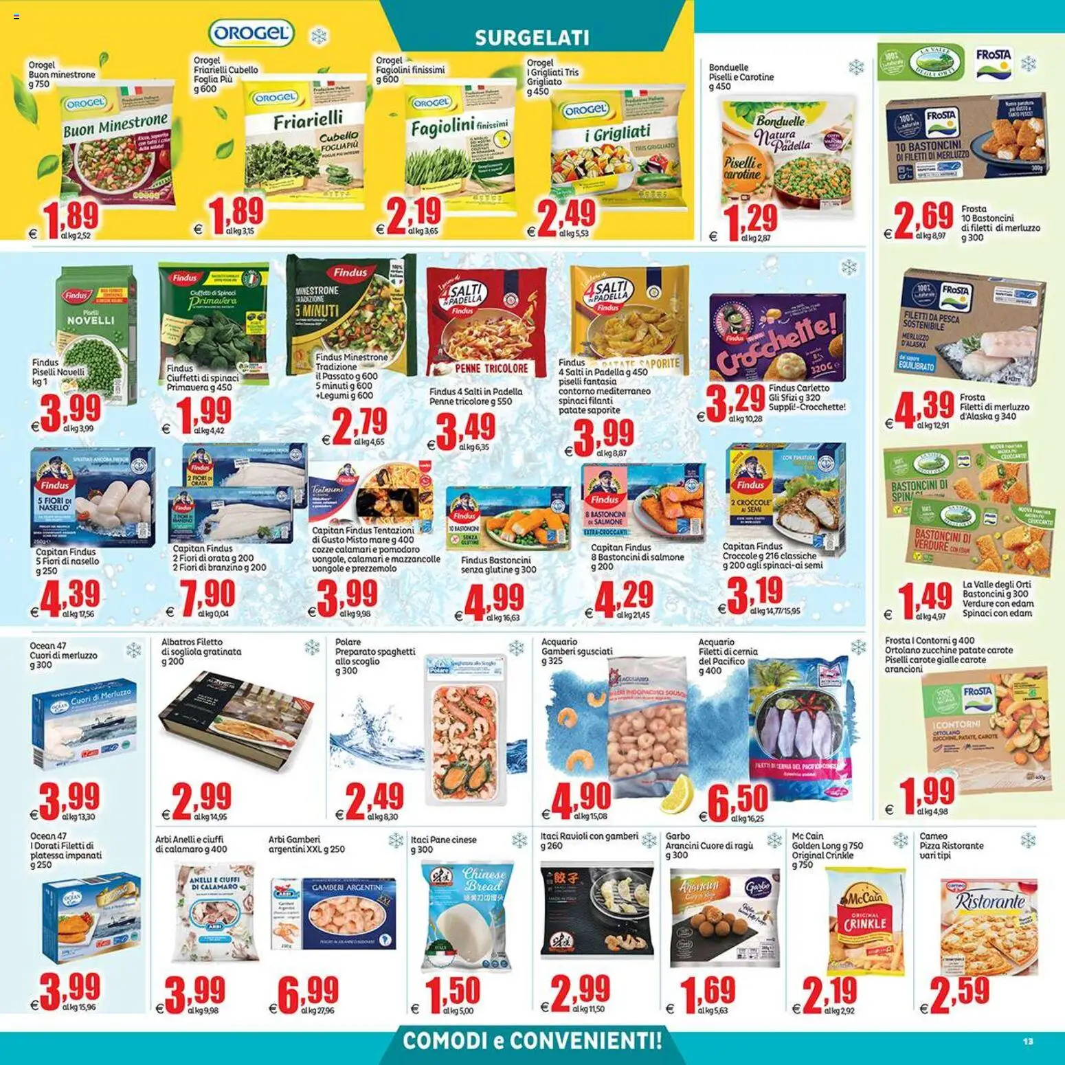 Volantino Elite Supermercati del 27.12.2025 | Pagina: 13 | Prodotti: Sogliola, Branzino, Ragú, Fagiolini