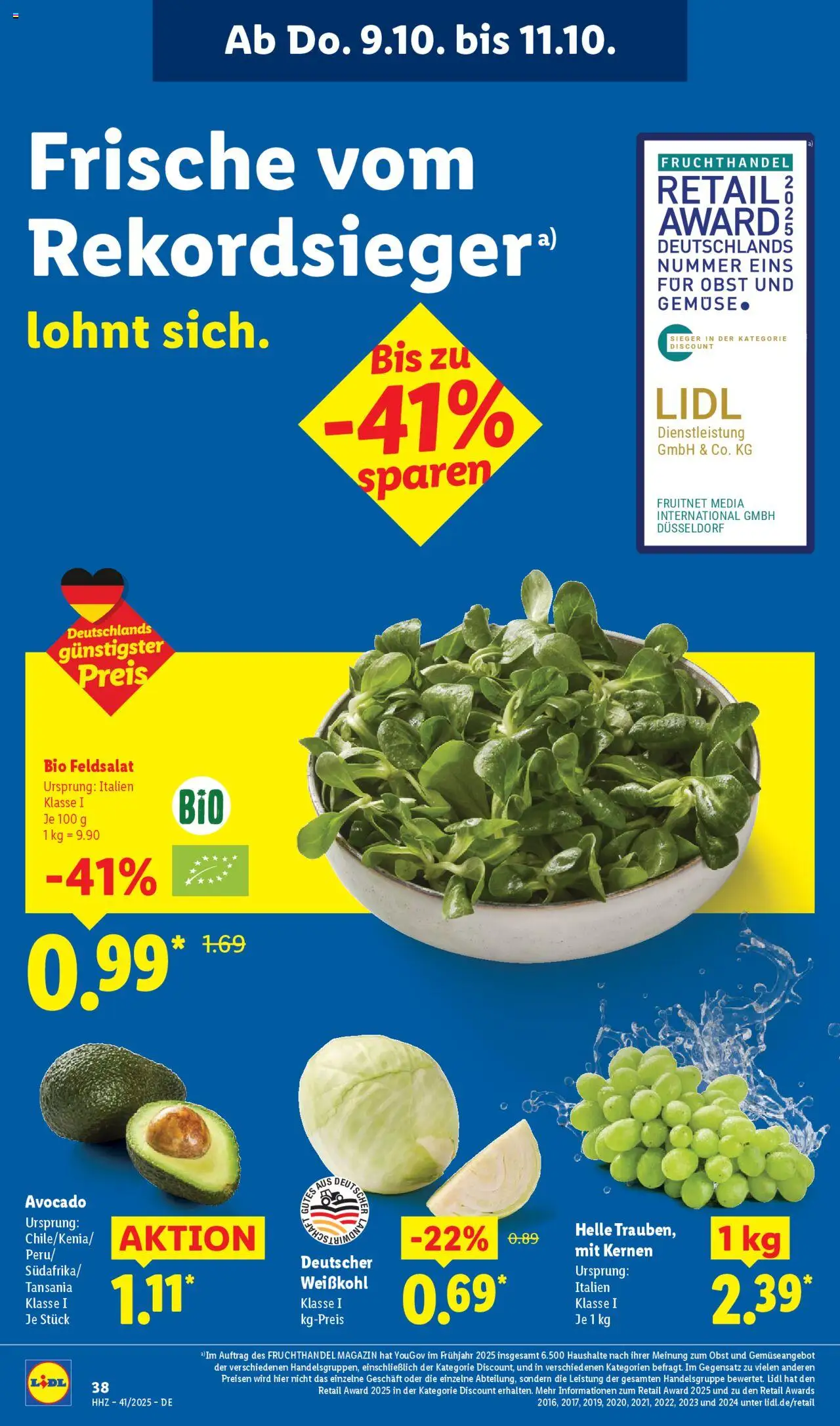 Lidl - Prospekt – gültig ab 06.10.2025 | Seite: 56 | Produkte: Avocado, Gemüse, Obst