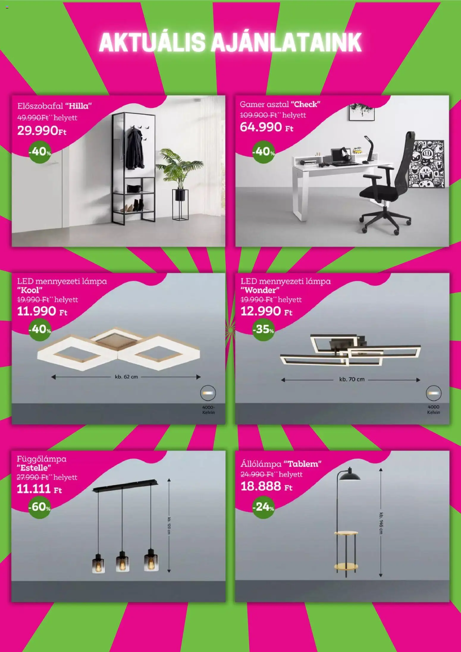 Mömax akciós ujság - amely érvényes a következő dátumtól: 17.11.2025 | Oldal: 6 | Termékek: Mennyezeti lámpa, Függőlámpa, Lámpa, Előszobafal