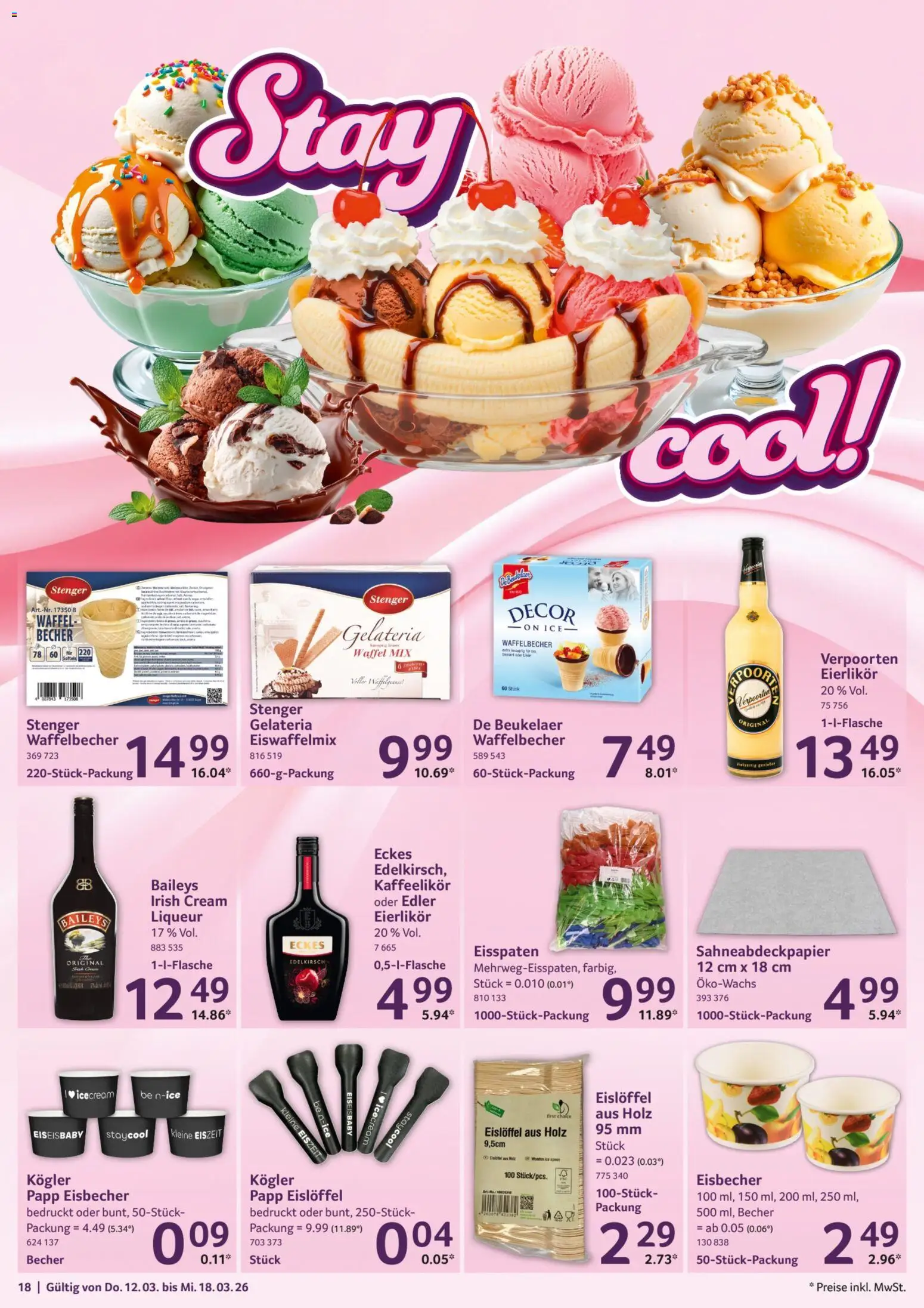 Selgros Prospekt 	 – gültig ab 12.03.2026 | Seite: 18 | Produkte: Baileys