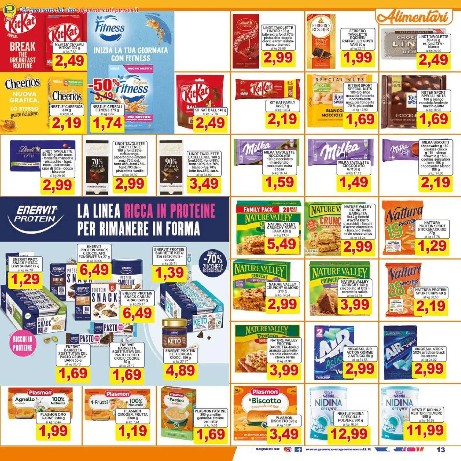 Volantino Pewex del 26.01.2026 | Pagina: 13 | Prodotti: Fiocchi, Mandorle, Cocco, Agnello