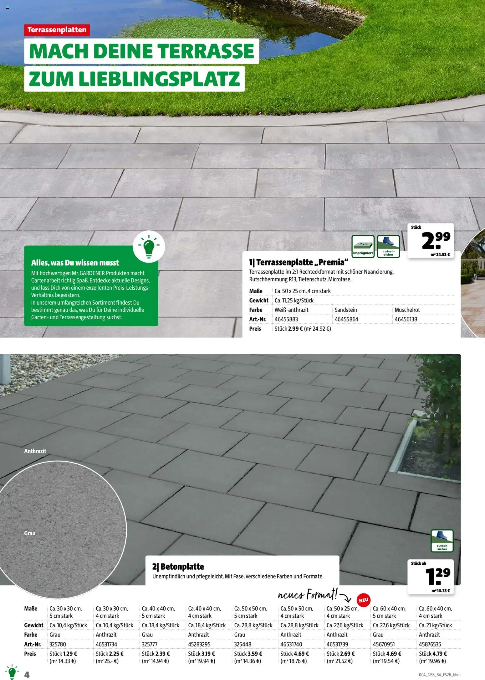 Hagebau Gartenbaustoffsortiment – gültig ab 02.03.2026 | Seite: 4 | Produkte: Gewicht