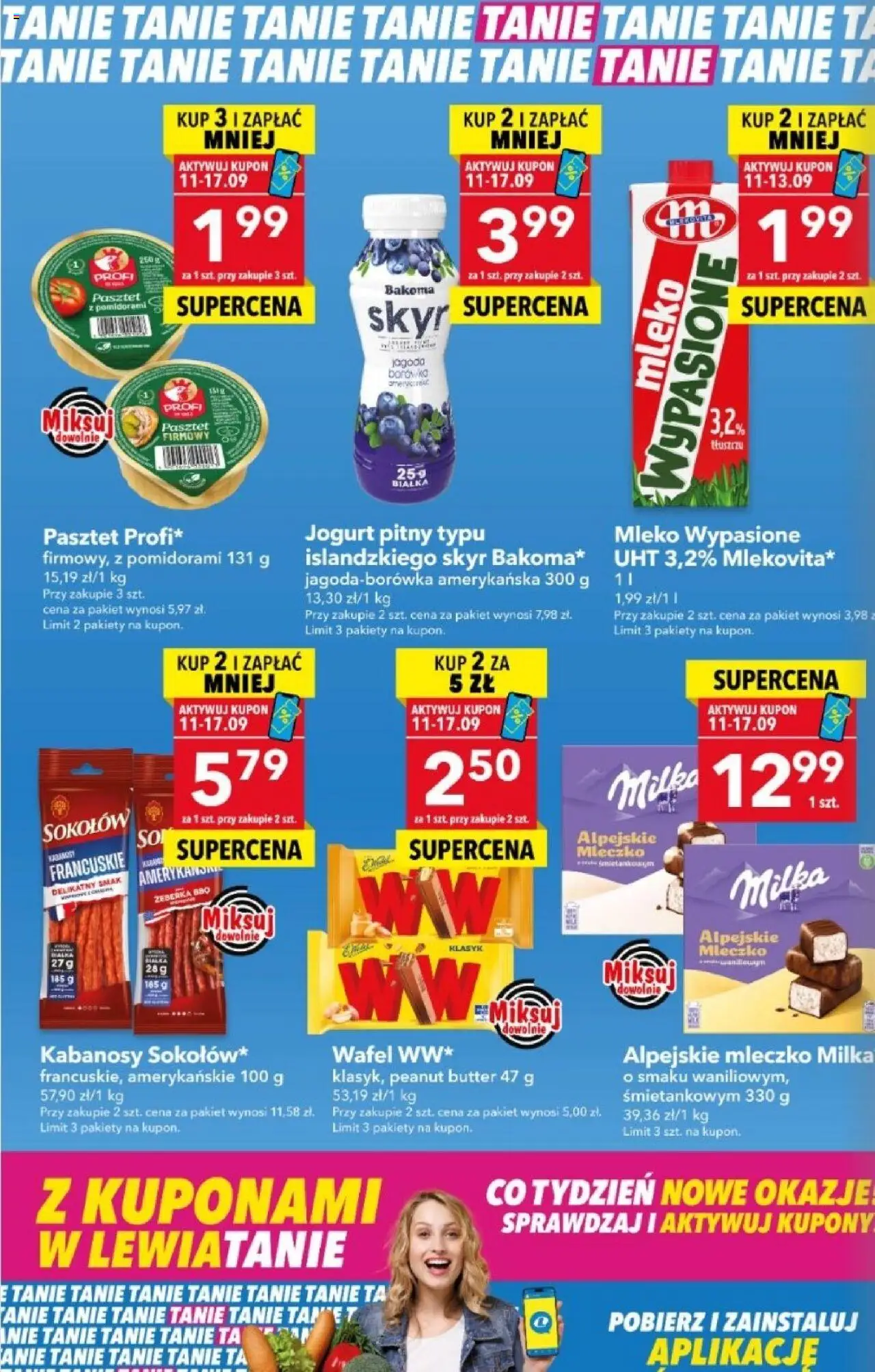 Lewiatan gazetka - Z Kuponami w Lewiatanie od 11.09.2025 | Strona: 2 | Produkty: Mleko wypasione, Kabanosy, Mleko, Skyr
