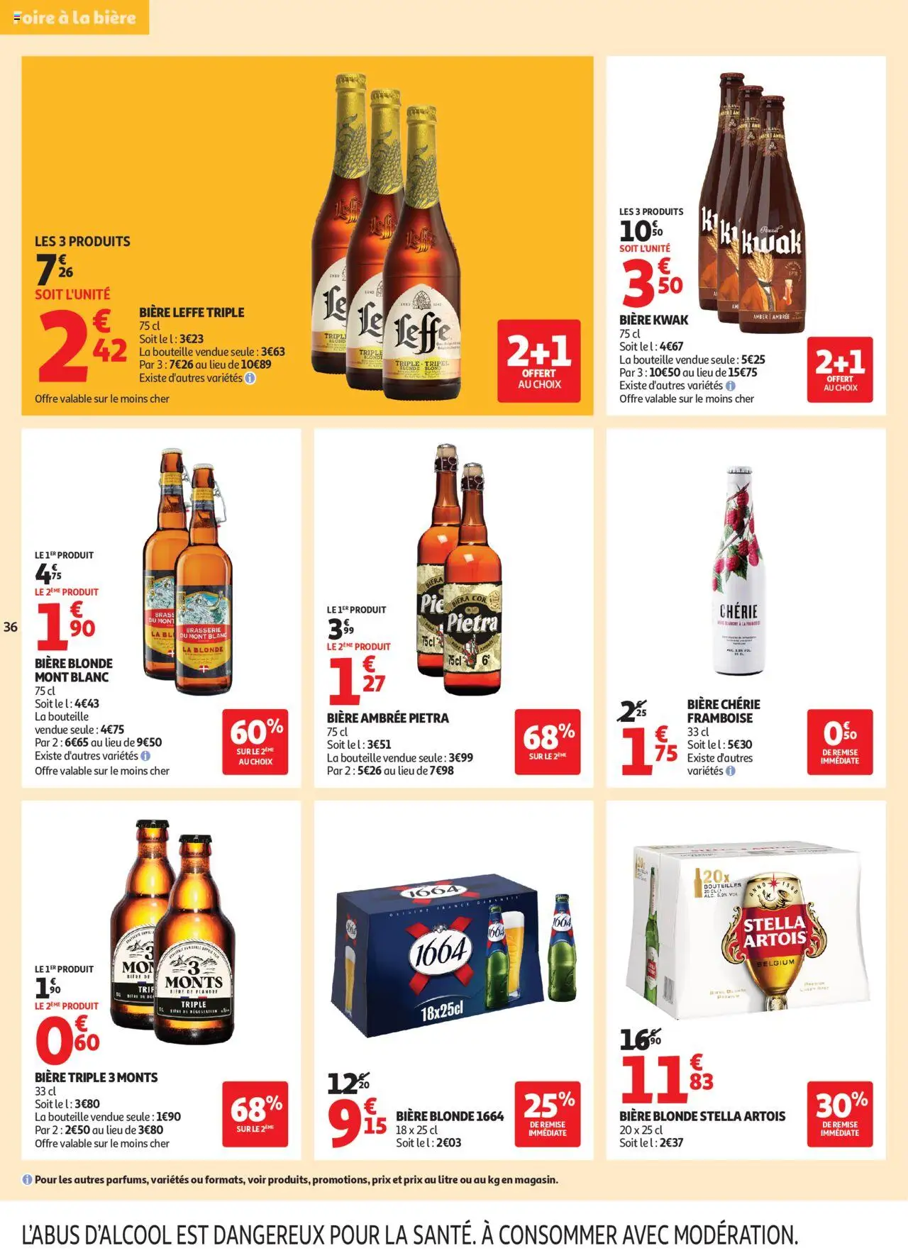  | Page: 36 | Produits: Biere blonde 1664, Framboise, Bière blonde, Bière