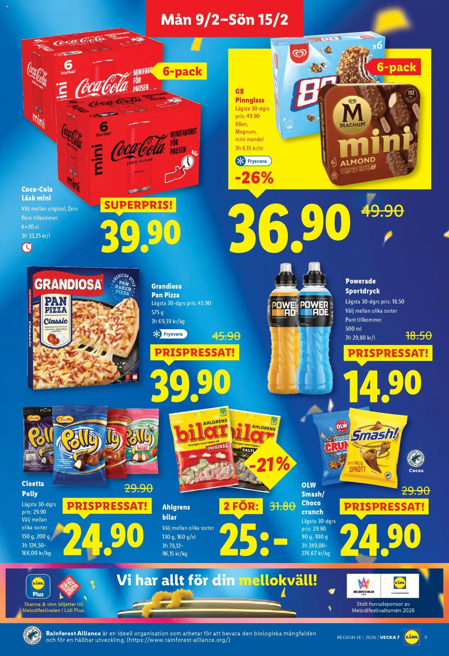 Lidl reklamblad aktuell från 09.02.2026 | Sida: 10 | Produkter: Coca cola, Pizza