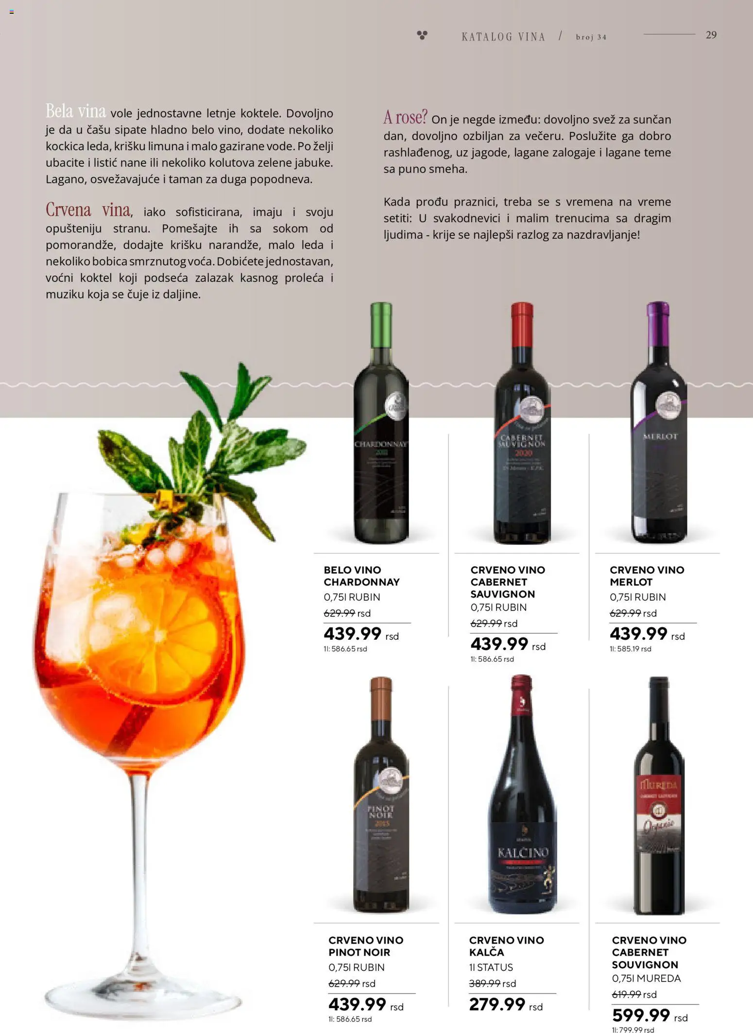Idea katalog - važi od 09.04.2026 | Strana: 29 | Proizvode: Chardonnay, Crveno vino, Belo vino, Vino