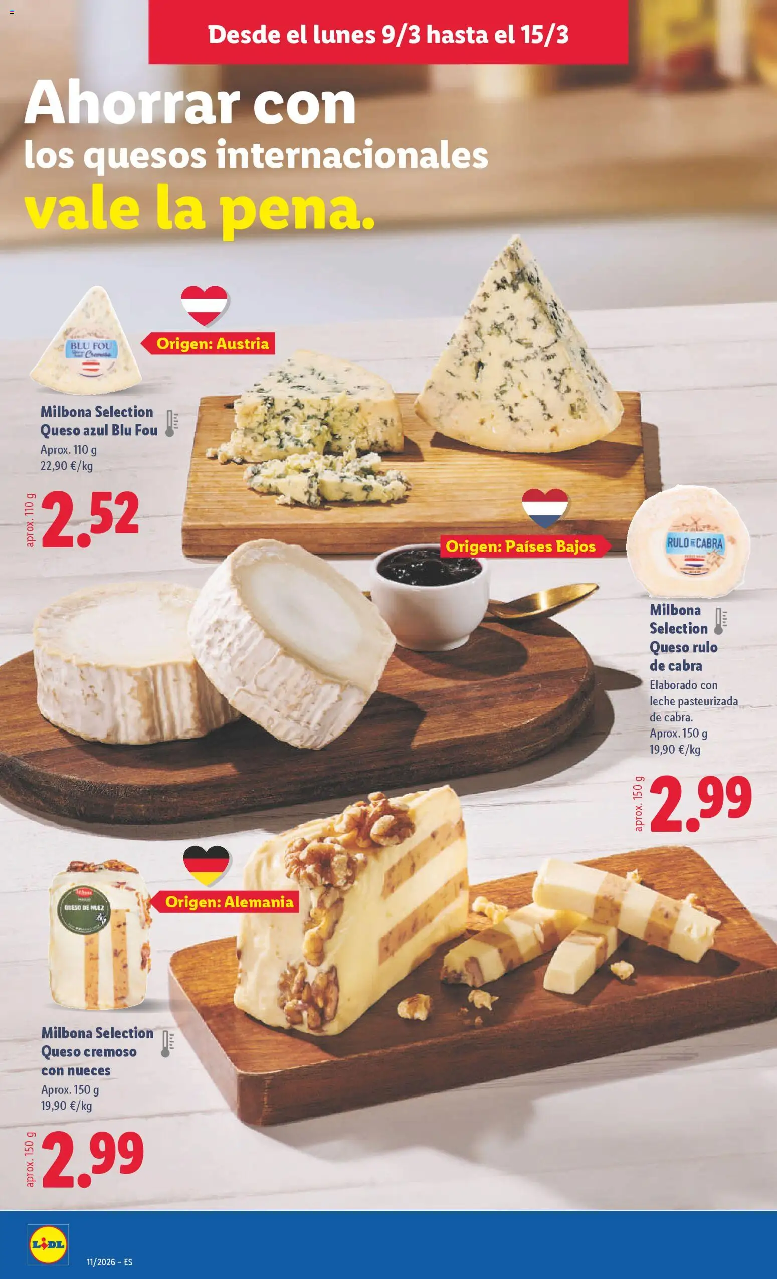 Lidl folleto │ válido desde el 09.03.2026 | Página: 12 | Productos: Leche, Queso