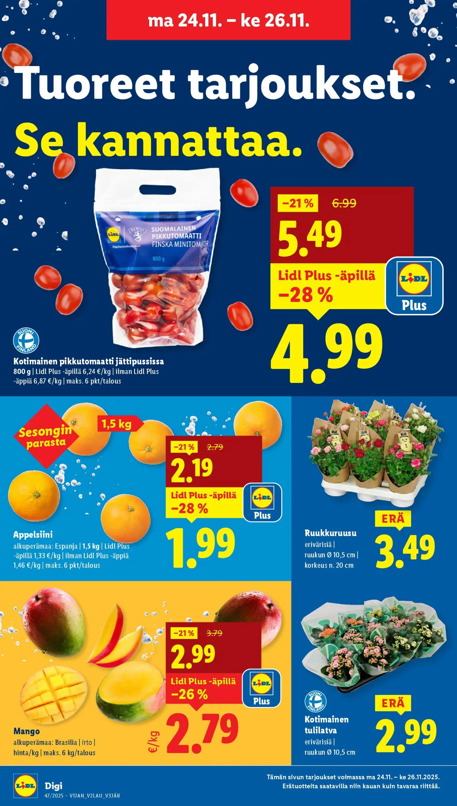 Lidl tarjoukset - Rovaniemi – voimassa 20.11.2025 alkaen | Sivu: 17 | Tuotteet: Mango