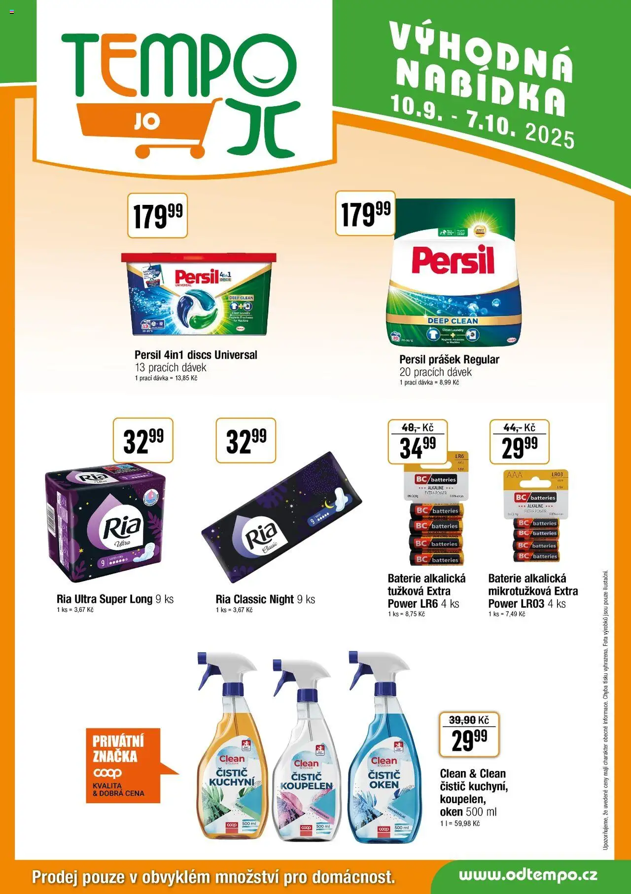 Tempo leták - JO od 10.09.2025 | Strana: 8 | Produkty: Baterie, Persil