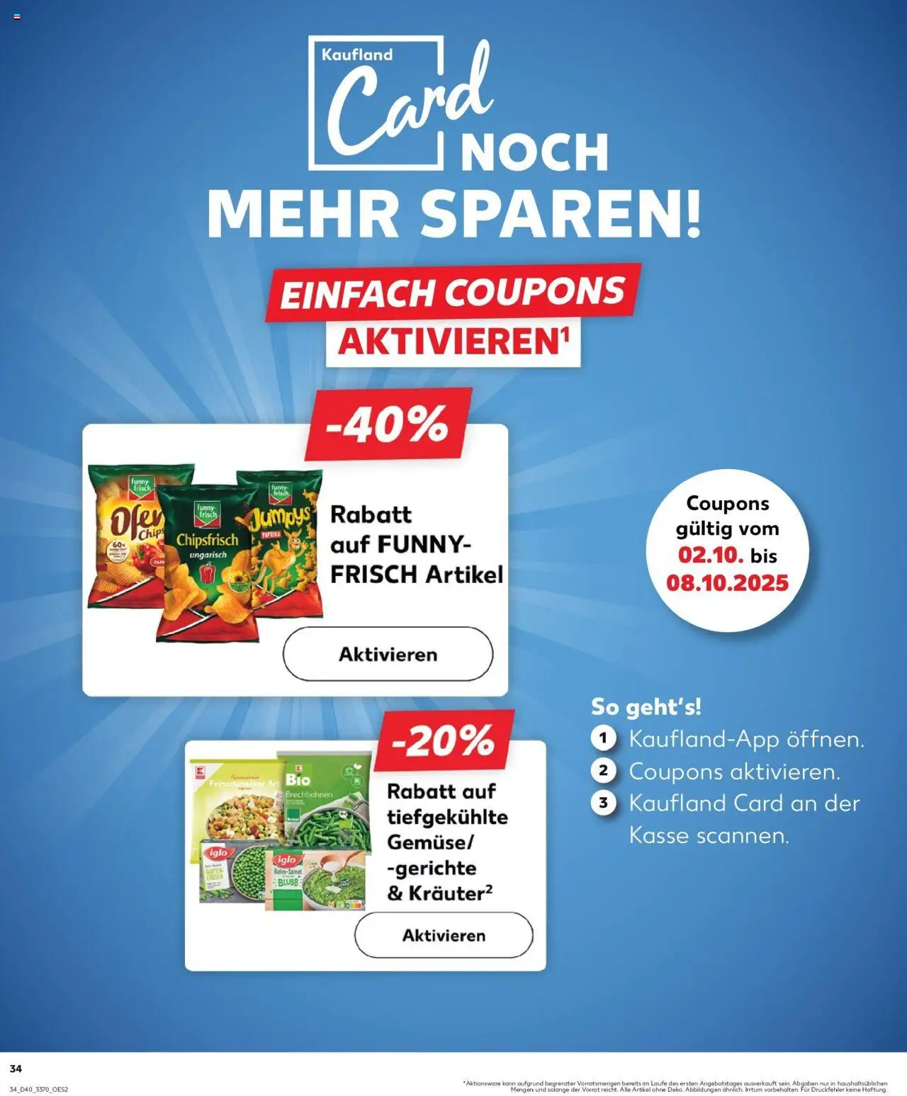 Kaufland prospekt Berlin	 – gültig ab 05.10.2025 | Seite: 34 | Produkte: Ofen, Iglo, Paprika, Chips