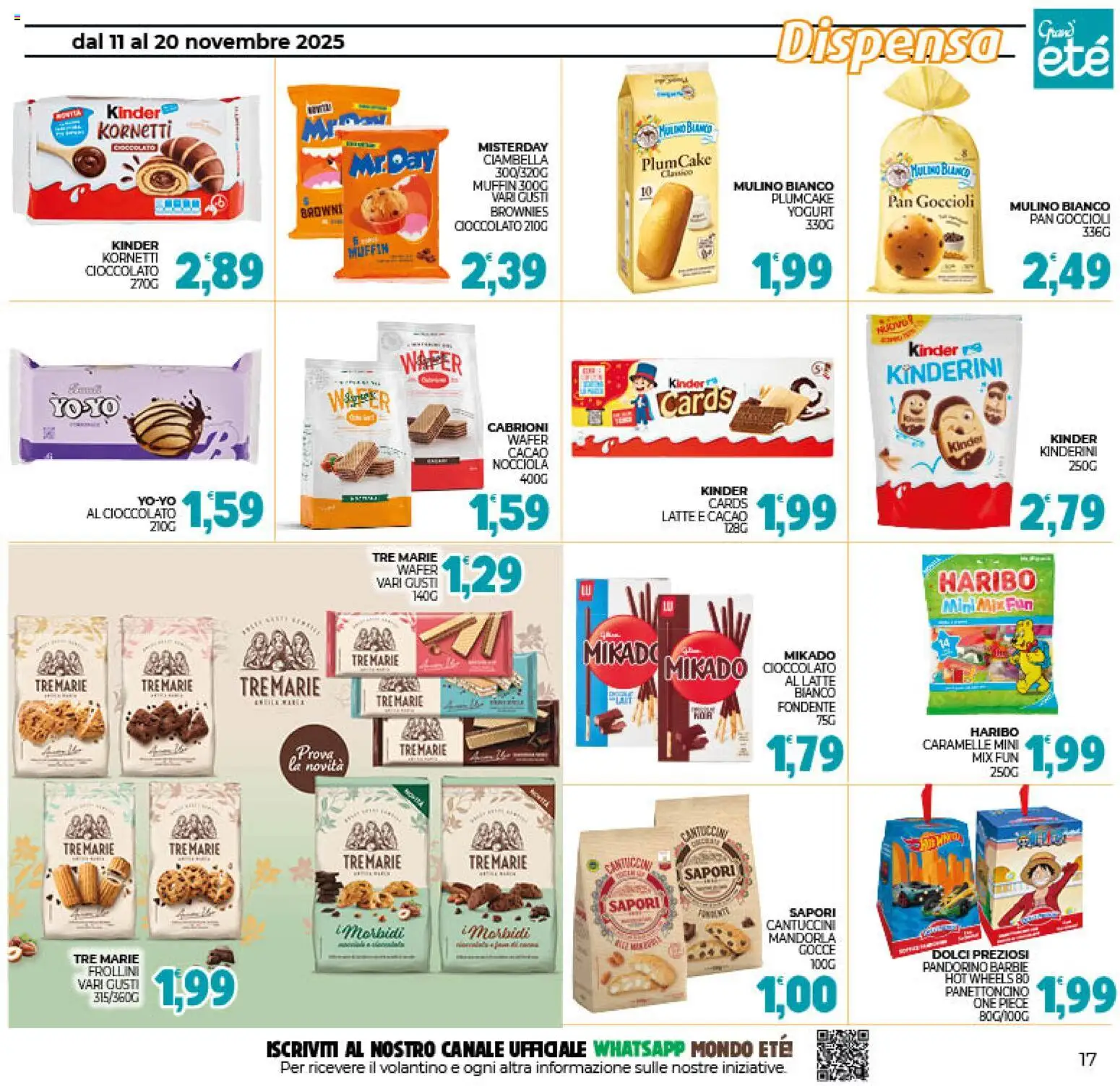 Volantino Eté del 11.11.2025 | Pagina: 17 | Prodotti: Yogurt, Latte, Muffin, Frollini