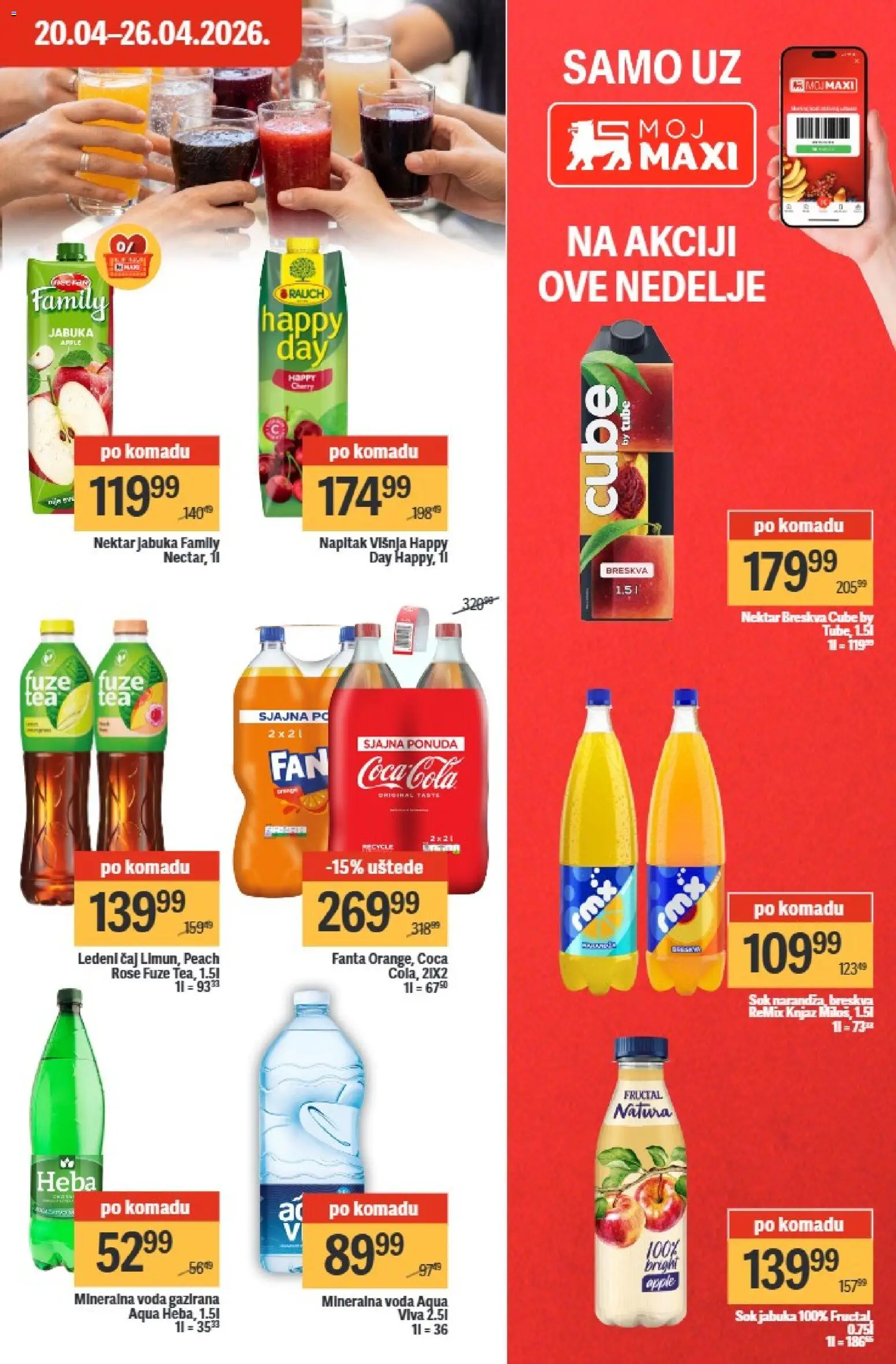 Maxi katalog - važi od 20.04.2026 | Strana: 27 | Proizvode: Coca Cola, Voda, Mineralna voda, Čaj