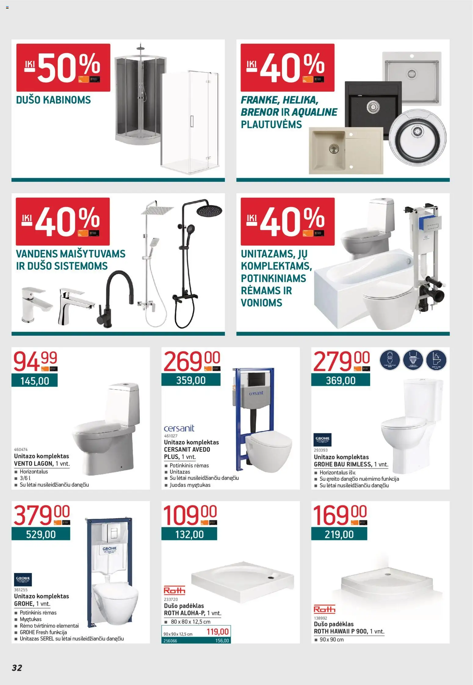 ERMITAŽAS akcijos nuo 01.12.2025 | Puslapis: 32 | Prekių: Unitazas