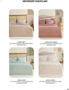 01.03.2026 tarihinden itibaren geçerli olan Karaca Home kataloğu önizlemesi | Sayfa: 43 | Ürünler: Gül, Nevresim, Nevresim takımları