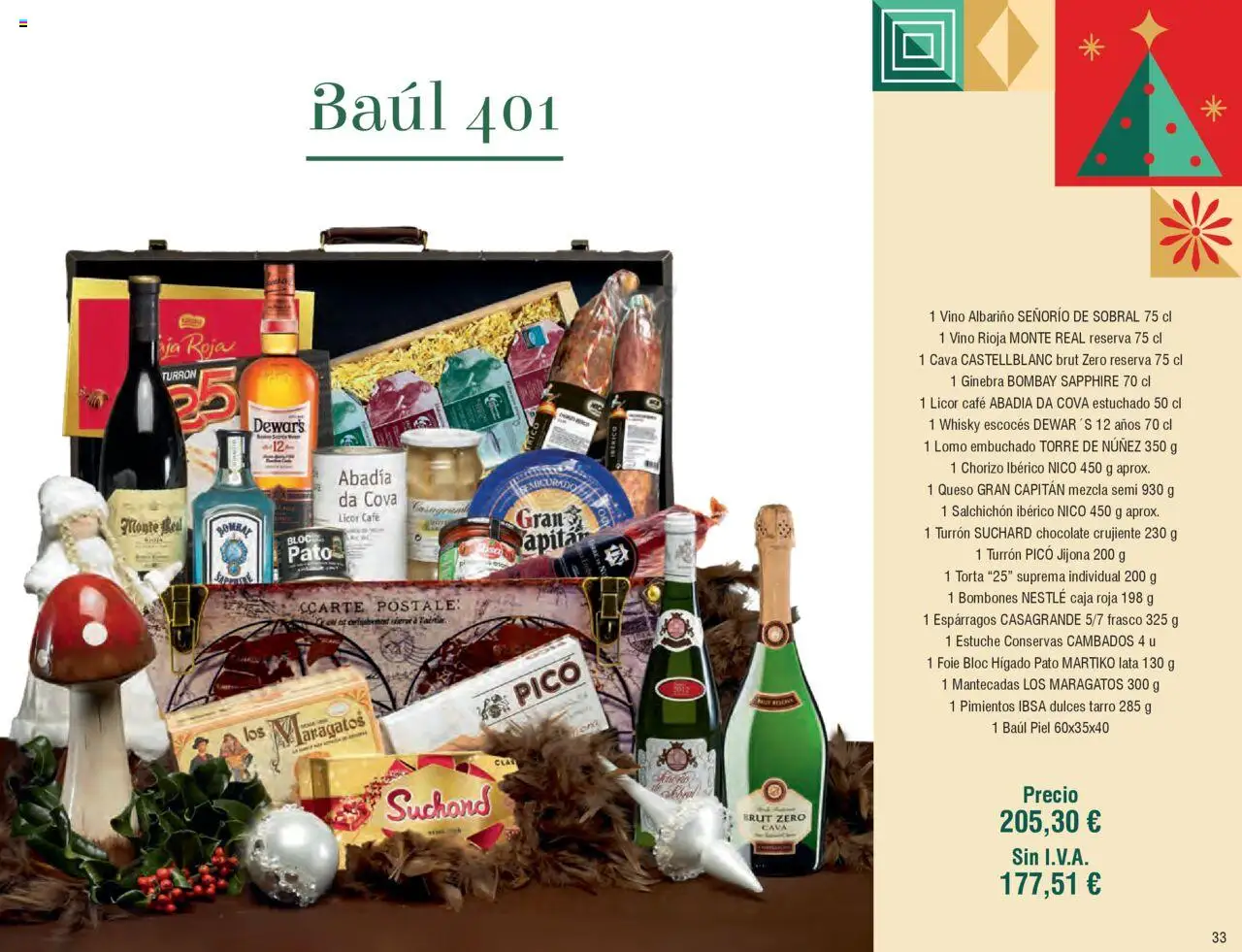 Froiz Catálogo Lotes y Cestas │ válido desde el 16.10.2025 | Página: 33 | Productos: Chocolate, Νερό καρύδας, Ginebra, Caja