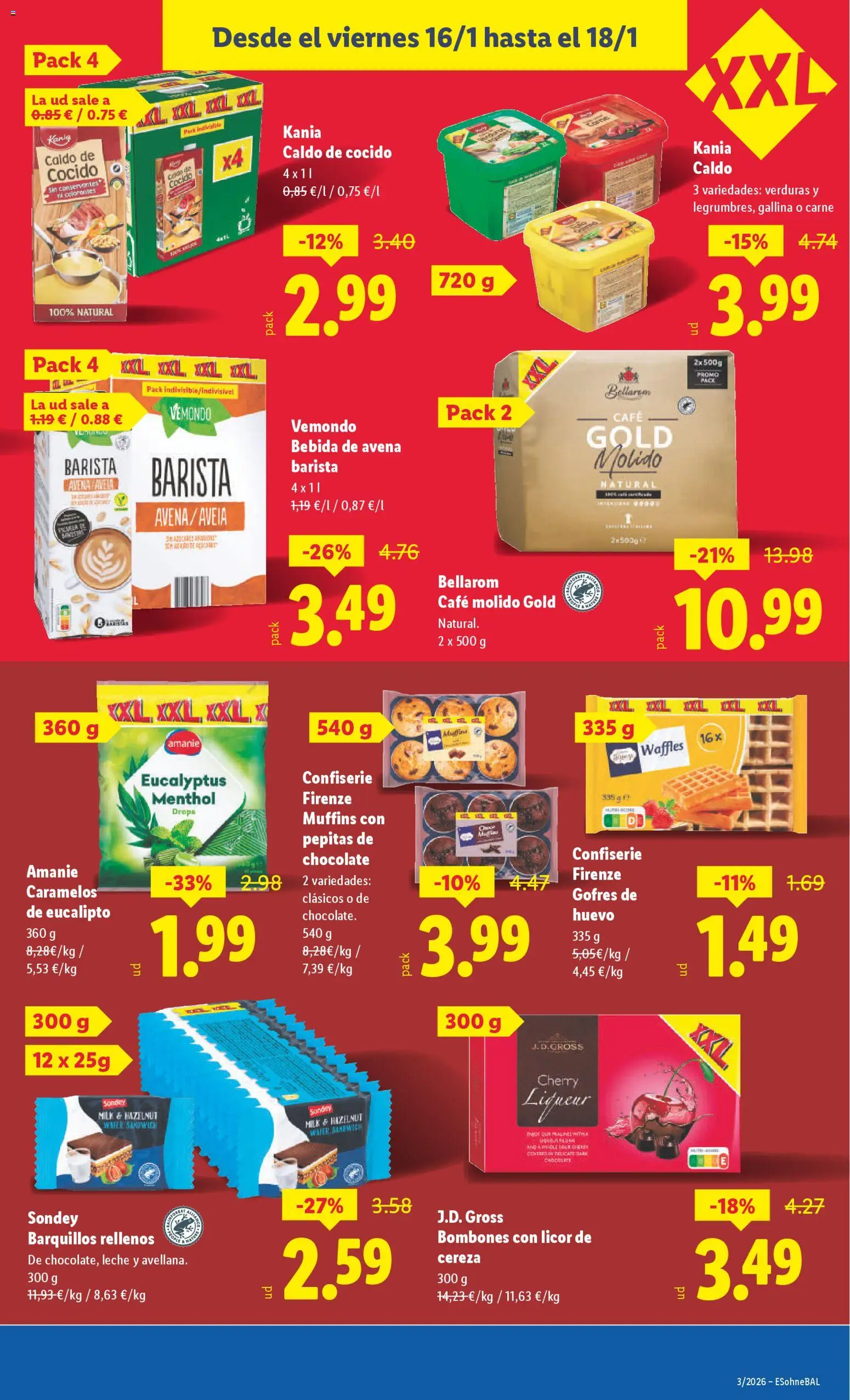 Lidl folleto │ válido desde el 12.01.2026 | Página: 25 | Productos: Licor, Leche, Café, Chocolate