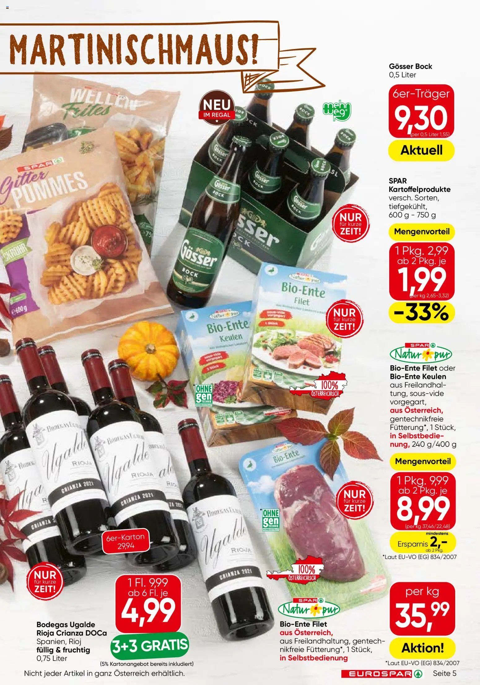 Eurospar Flugblatt gültig ab 06.11.2025 | Seite: 5 | Produkte: Regal