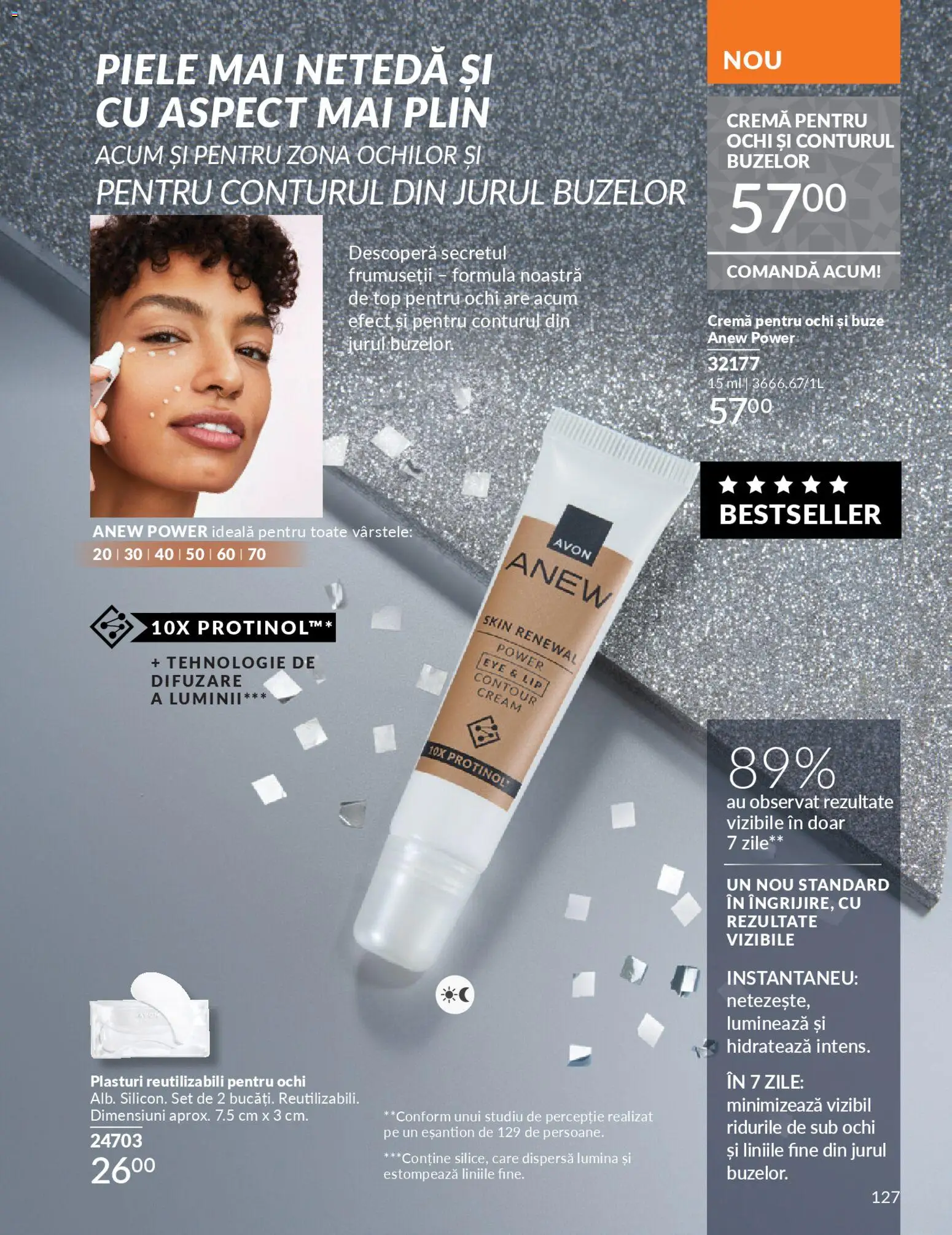 Noul catalog Avon – valabil de la 01.11.2025 | Pagină: 127 | Produse: Plasturi, Tavuk suyu, Top, Cremă