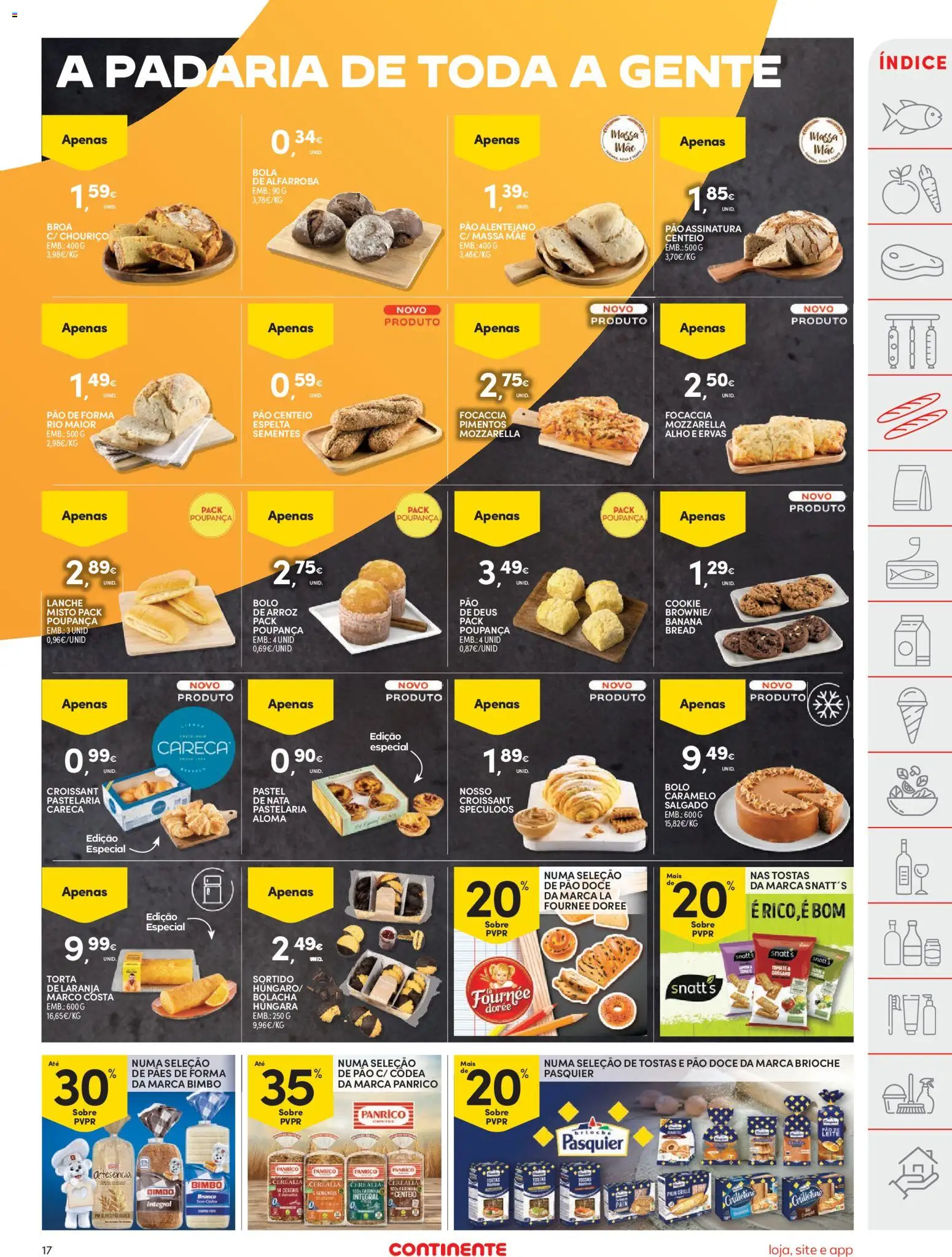 Continente folheto │ válido de 28.04.2026 | Página: 17 | Produtos: Banana, Bolo, Tostas, Arroz