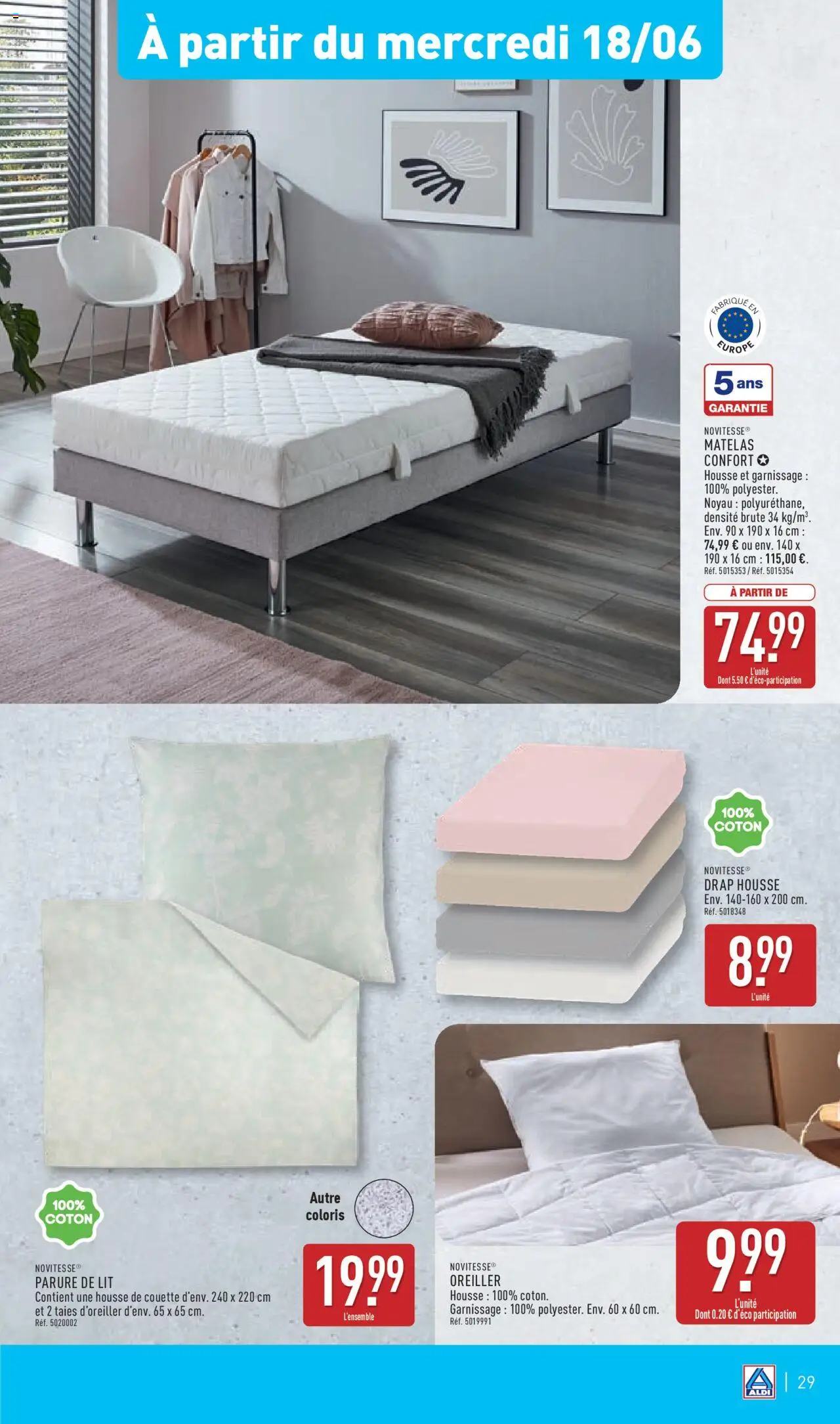  | Page: 32 | Produits: Coton, Matelas, Oreiller, Housse de couette