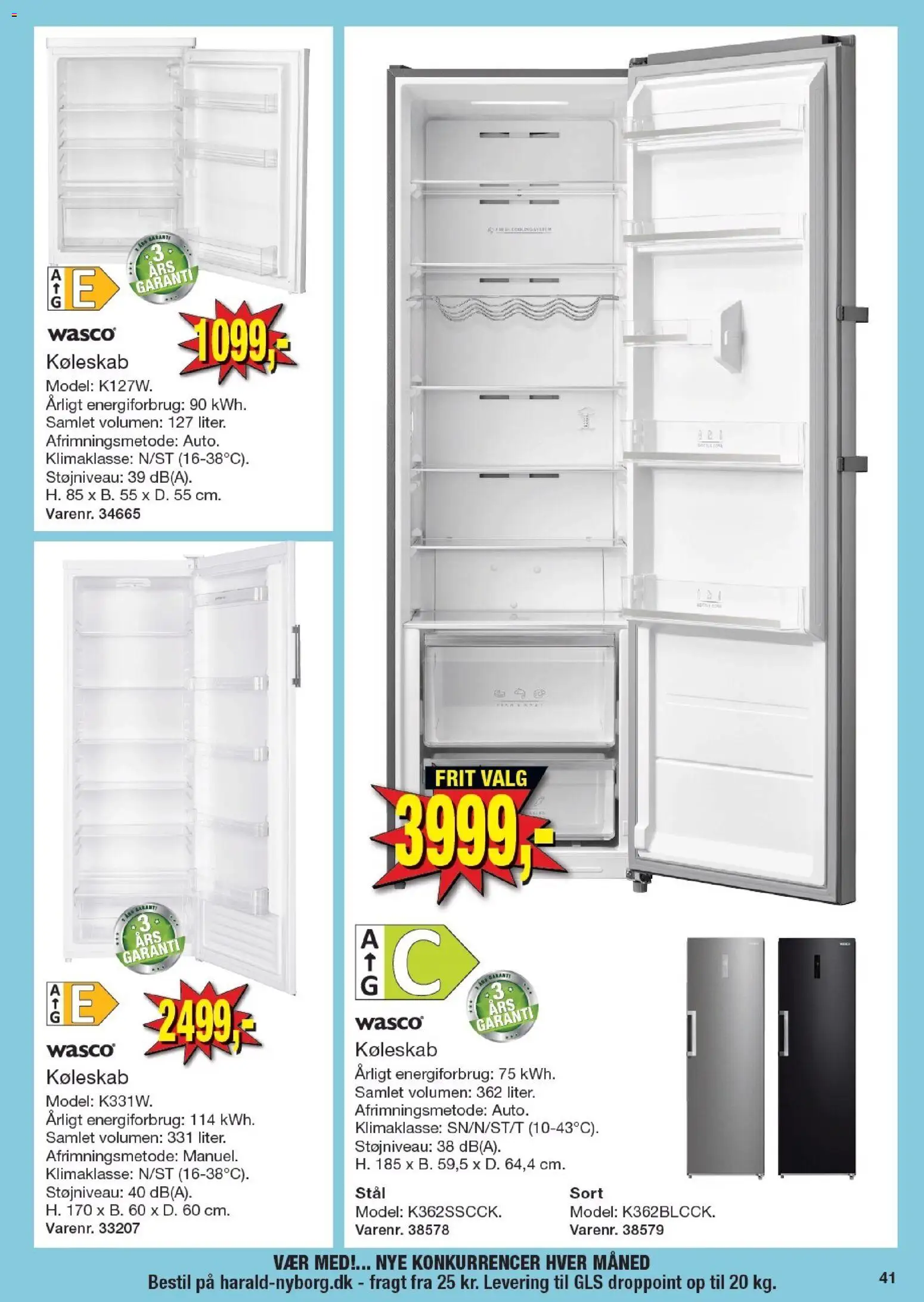 Harald Nyborg tilbudsavis – gyldig fra 15.01.2026 | Side: 45 | Produkter: Køleskab