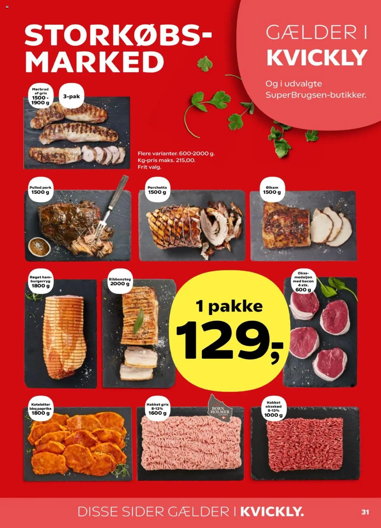 Kvickly tilbudsavis – gyldig fra 10.10.2025 | Side: 35 | Produkter: Koteletter, Oksekød, Bacon, Paprika