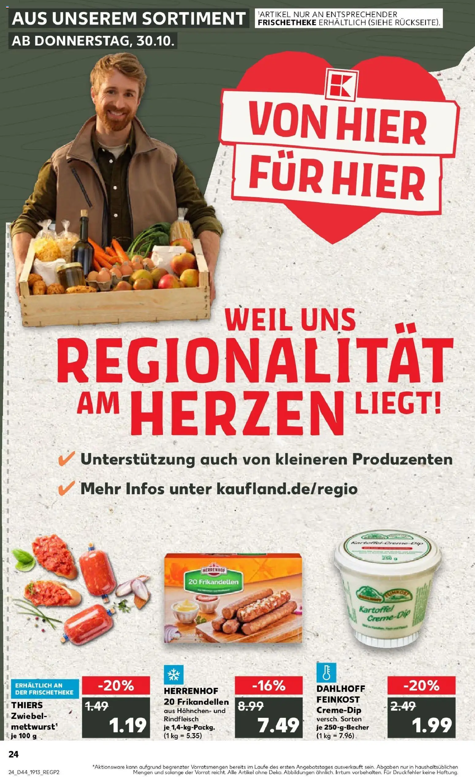 Kaufland prospekt Halver	 – gültig ab 30.10.2025 | Seite: 24 | Produkte: Hahnchen, Rindfleisch