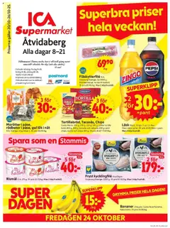 ICA Supermarket - Åtvidaberg - Förhandsvisning av reklamblad från butik ICA Supermarket aktuell från 20.10.2025