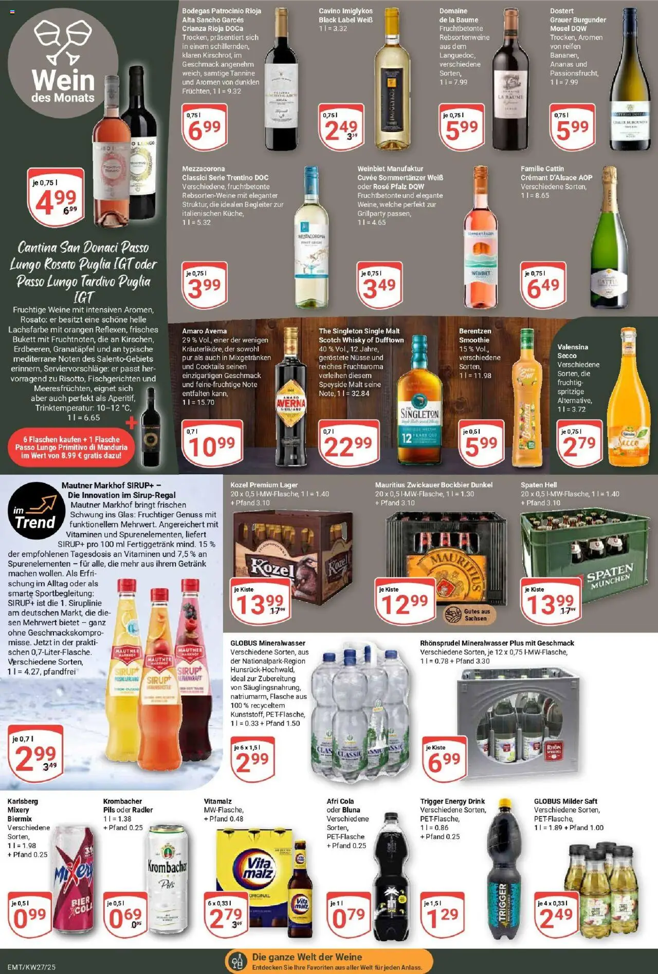 Globus prospekt Mittelhausen	 - gültig ab dem 29.06.2025 | Seite: 21 | Produkte: Radler, Mixery, Nüsse, Berentzen