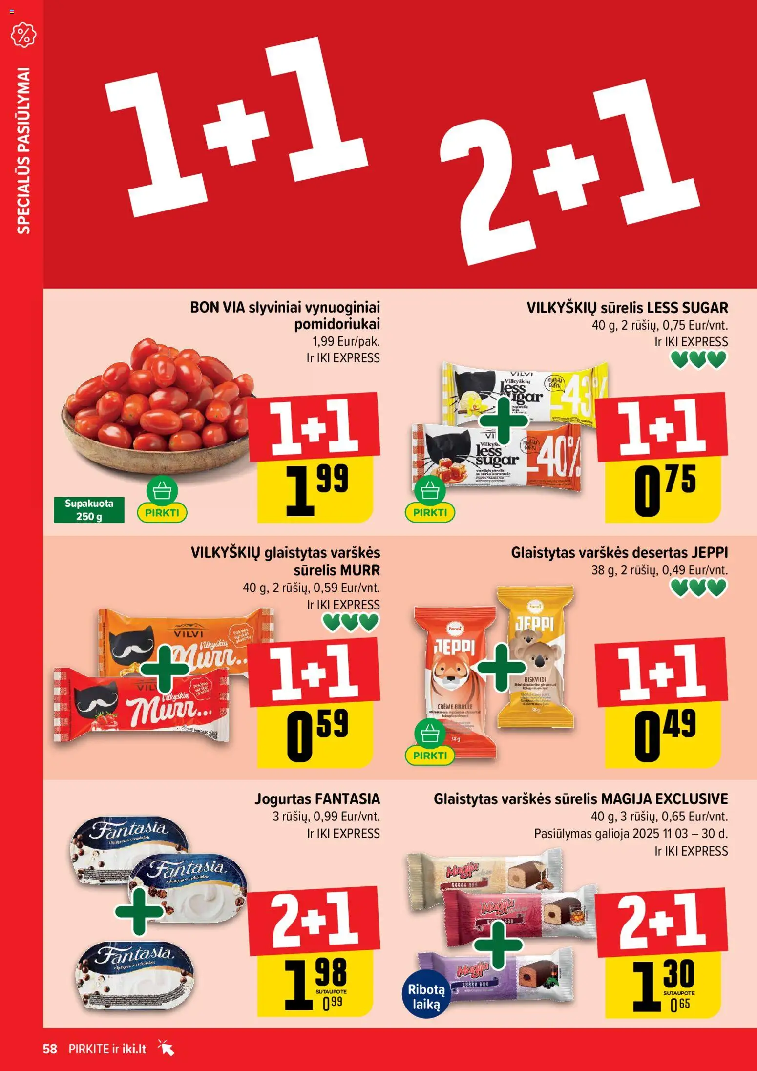 IKI akcijos nuo 10.11.2025 | Puslapis: 58 | Prekių: Sūrelis, Jogurtas