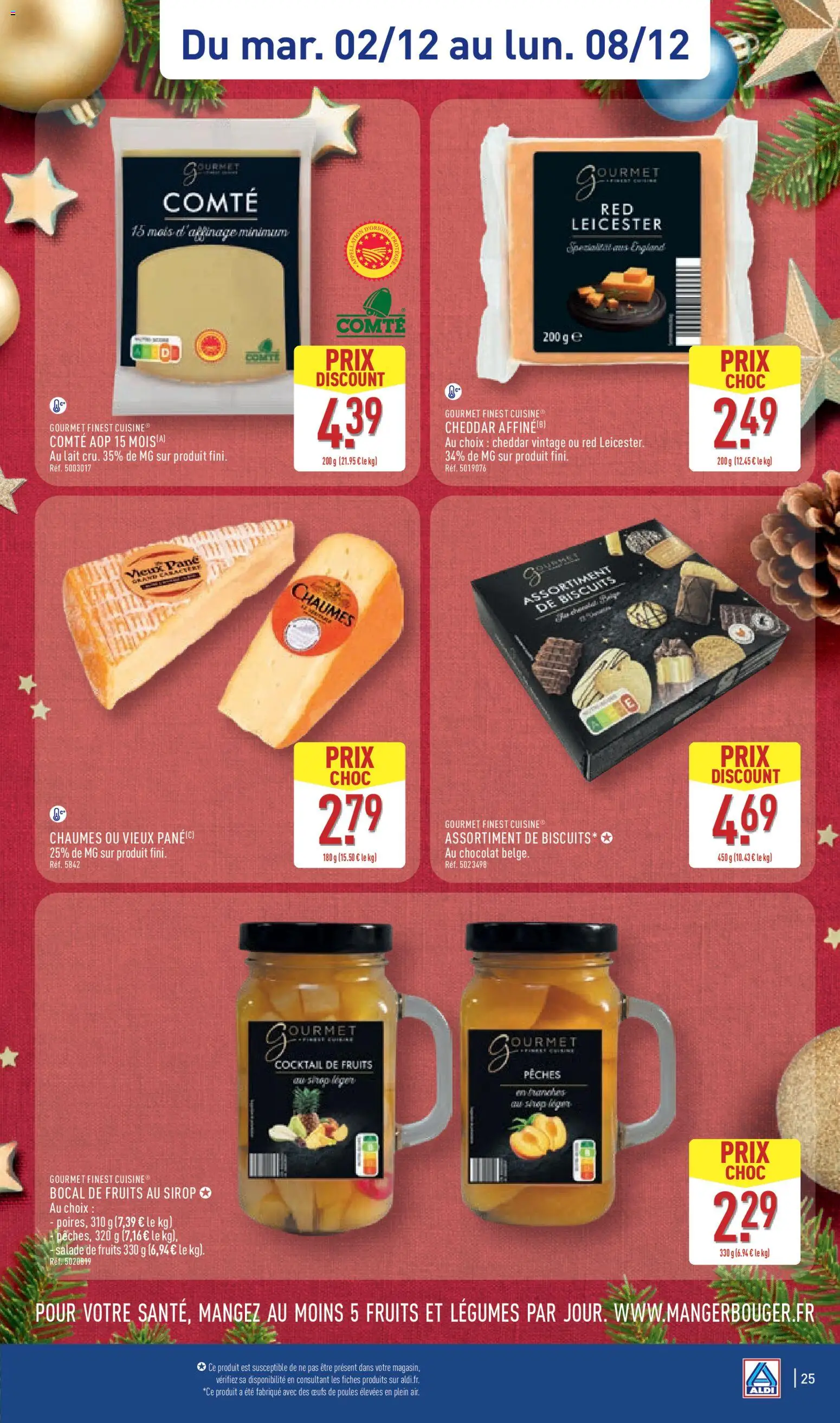 {H1} | Page: 28 | Produits: Œufs, Chocolat, Cheddar, Biscuits