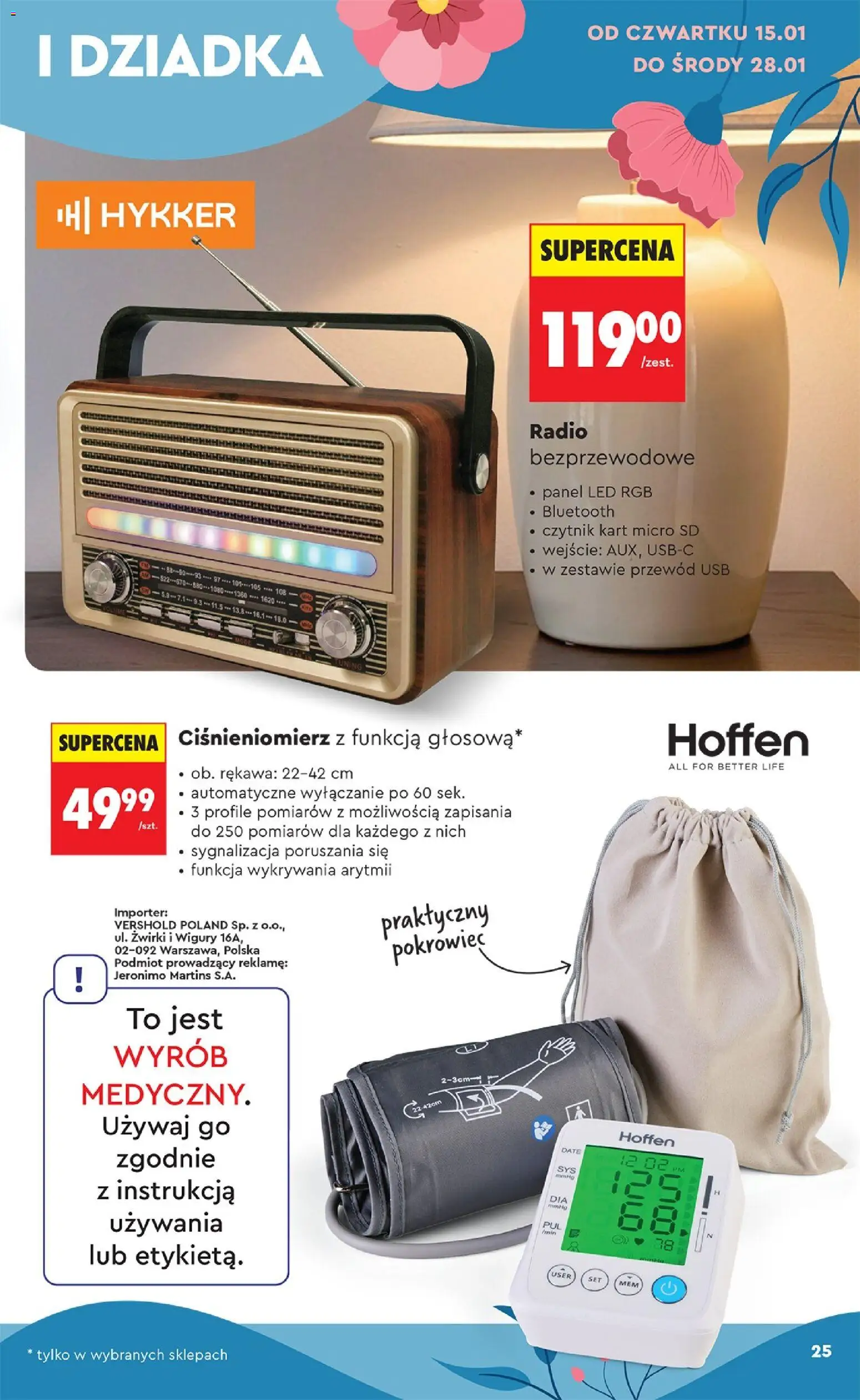 Biedronka gazetka - Hity i inspiracje od 10.01.2026 | Strona: 27 | Produkty: Monitor, Radio, USB, Ciśnieniomierz