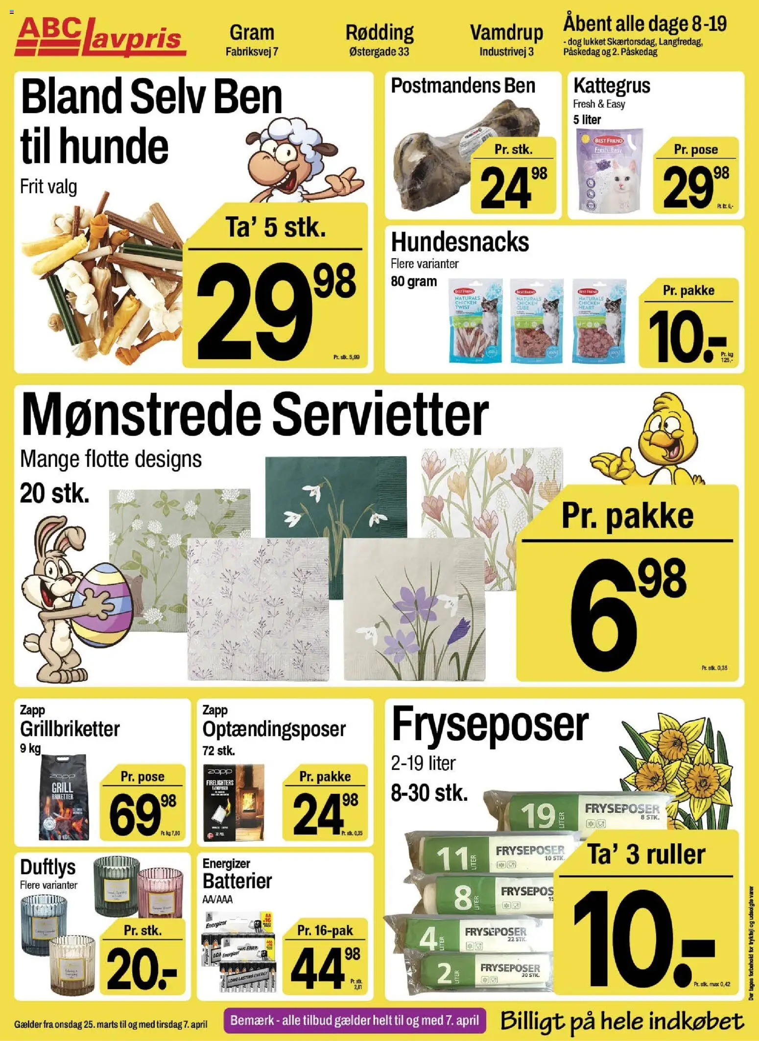 Abc Lavpris tilbudsavis – gyldig fra 25.03.2026 | Side: 16 | Produkter: Batterier, Grill
