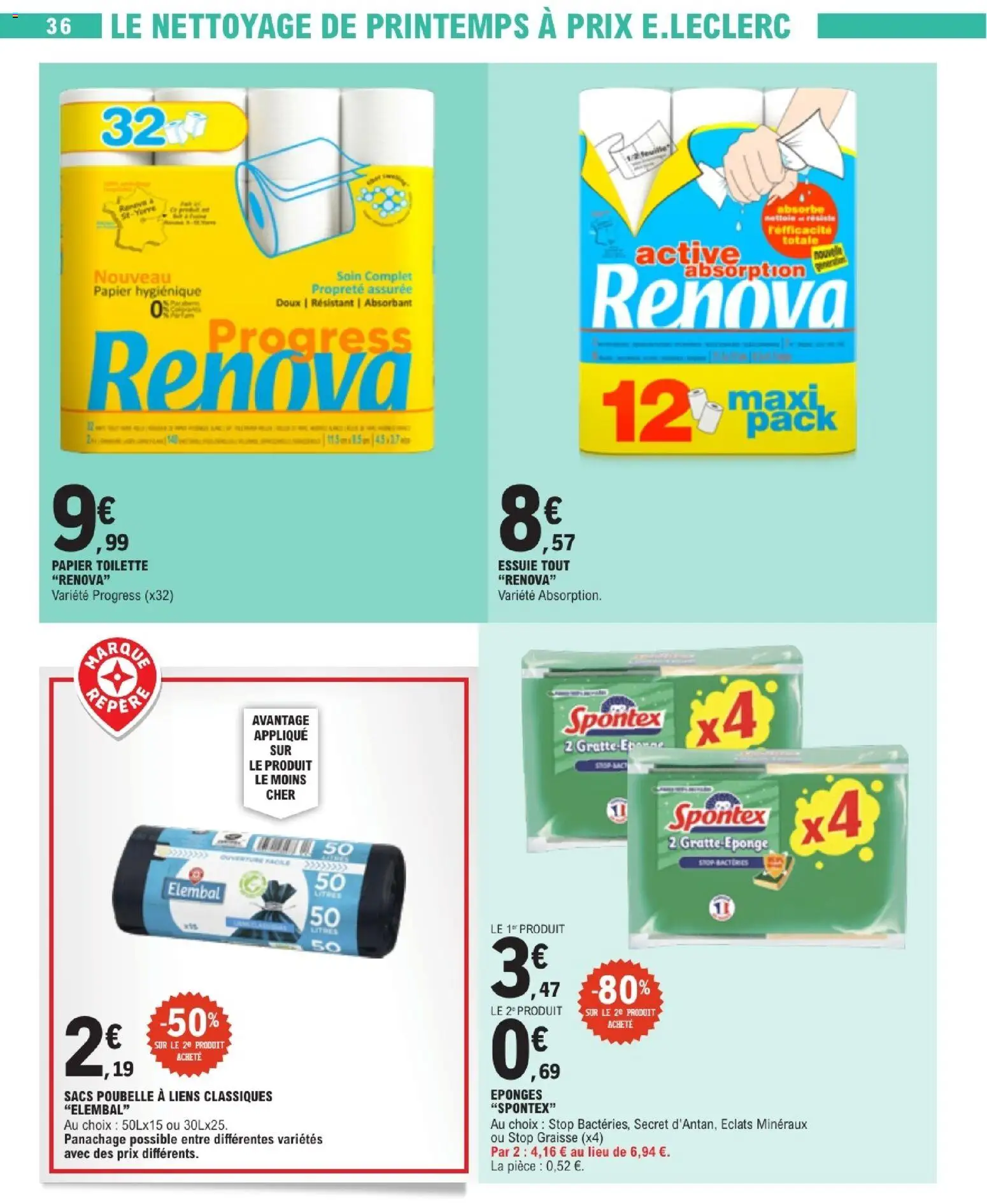 {H1} | Page: 36 | Produits: Poubelle, Papier toilette, Sacs poubelle