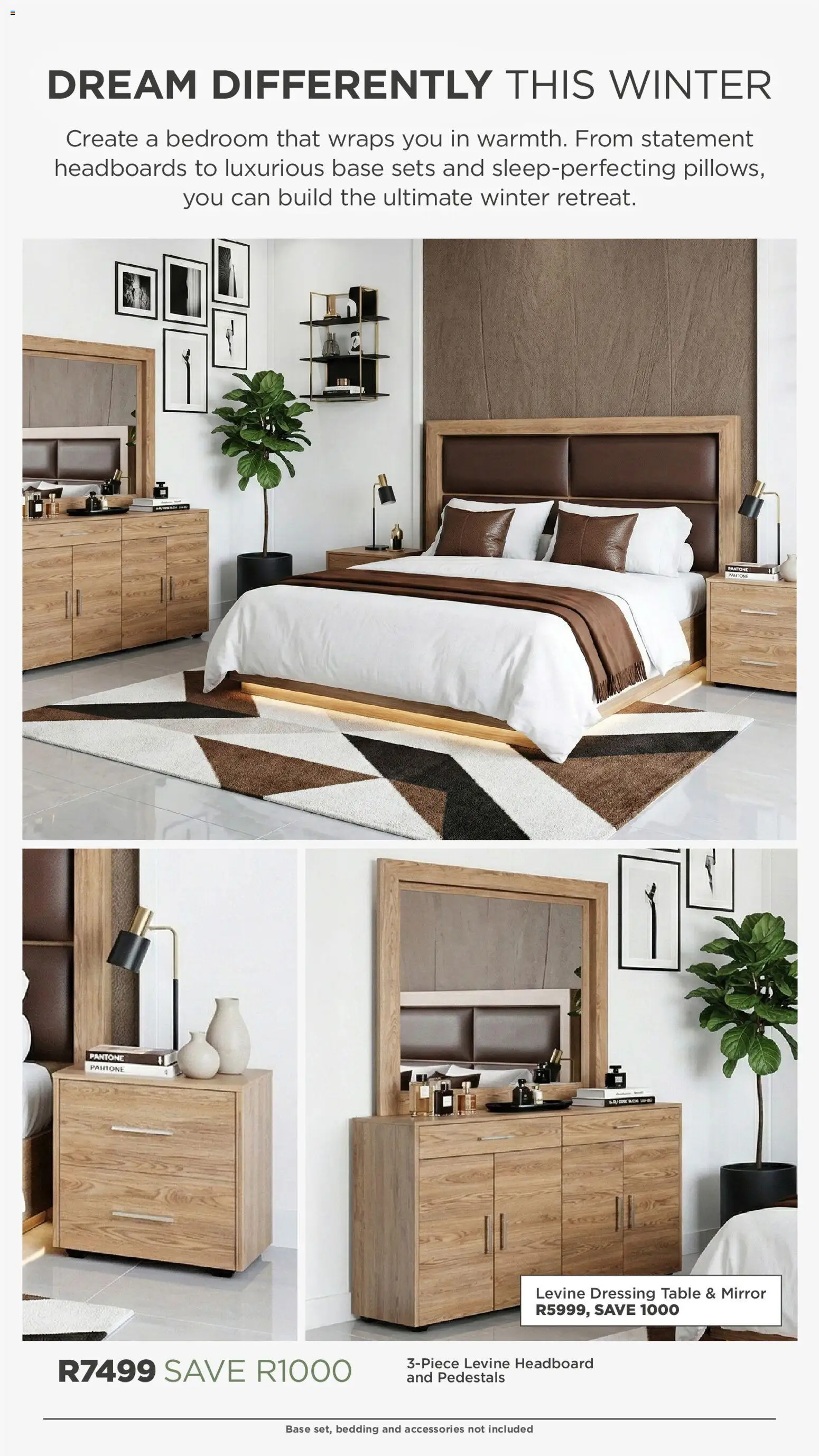 New House and Home catalogue – valid from 13.04.2026 | Page: 16 | Products: Headboard, Table, Mirror, Dressing
