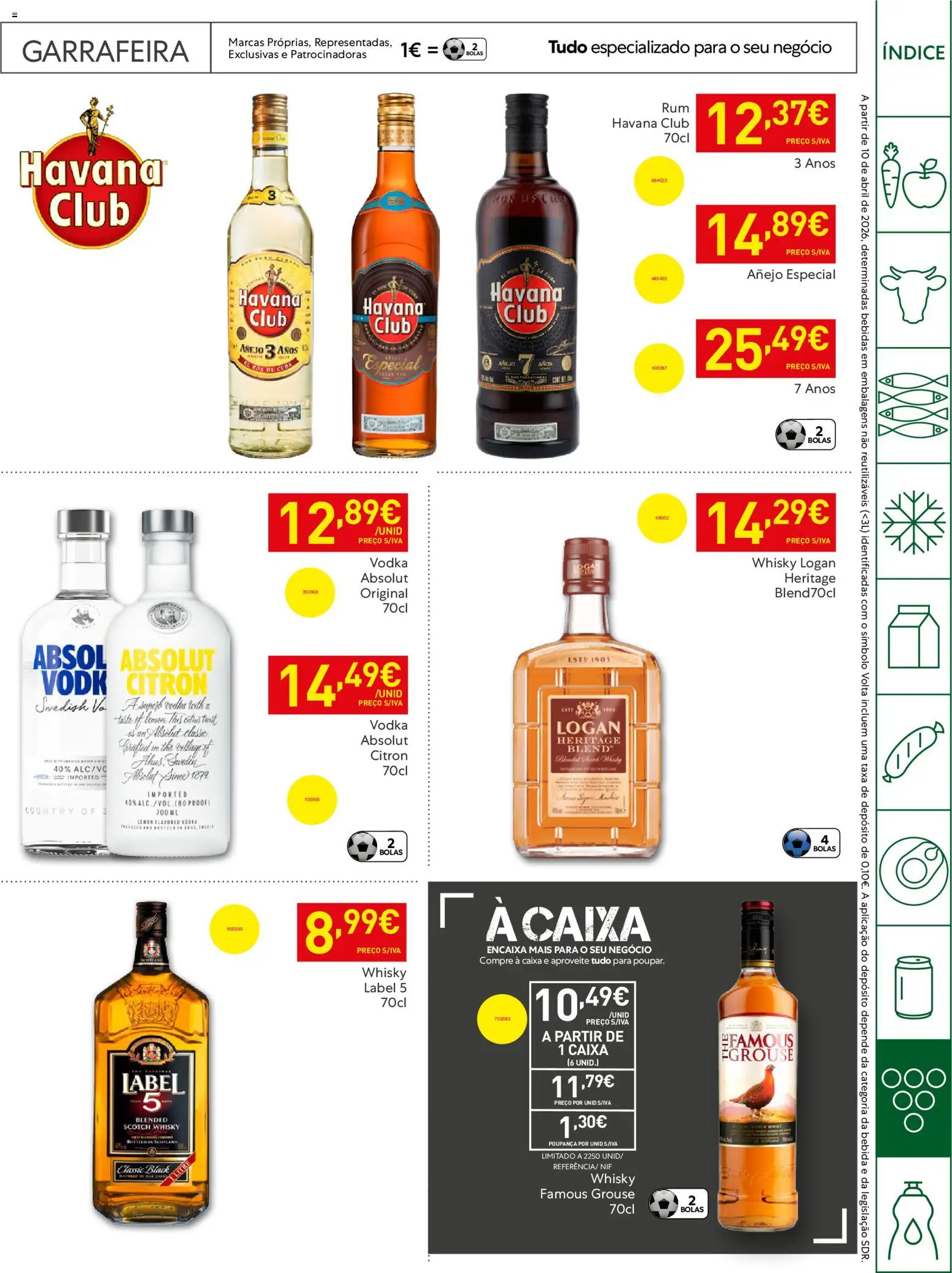 Recheio - Horeca Bons Negócios Madeira │ válido de 14.04.2026 | Página: 31 | Produtos: Whisky, Caixa, Vodka, Bebida