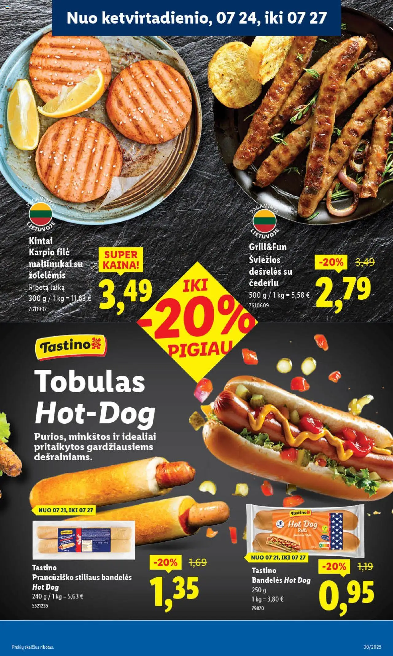 LIDL - Leidinys│galioja nuo 24.07.2025 | Puslapis: 11 | Prekių: Dešrelės, Bandelės