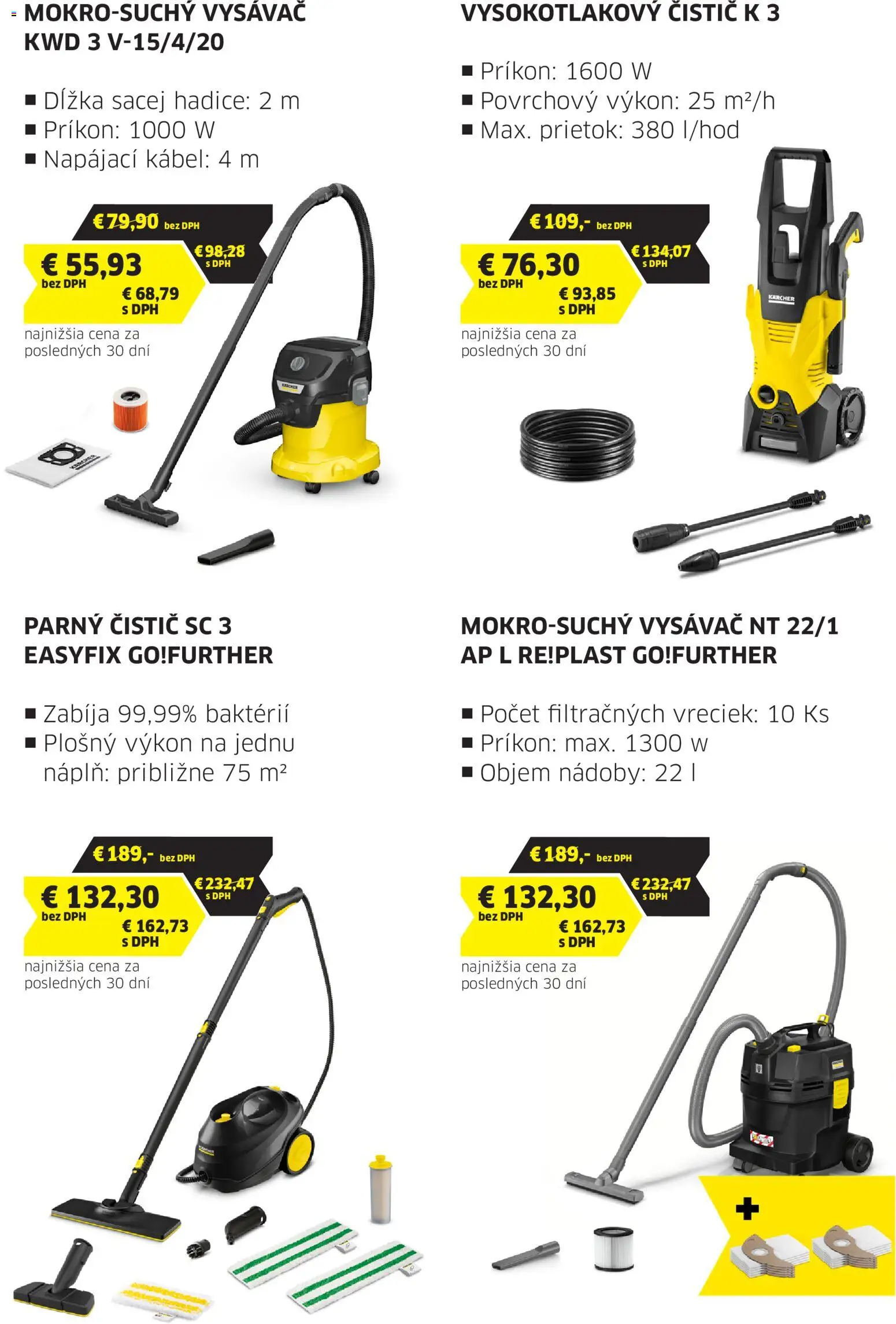 Nové Metro akcie – leták je platný od 11.03.2026 | Strana: 2 | Produkty: Parný čistič, Karcher parný čistič, Vysávač