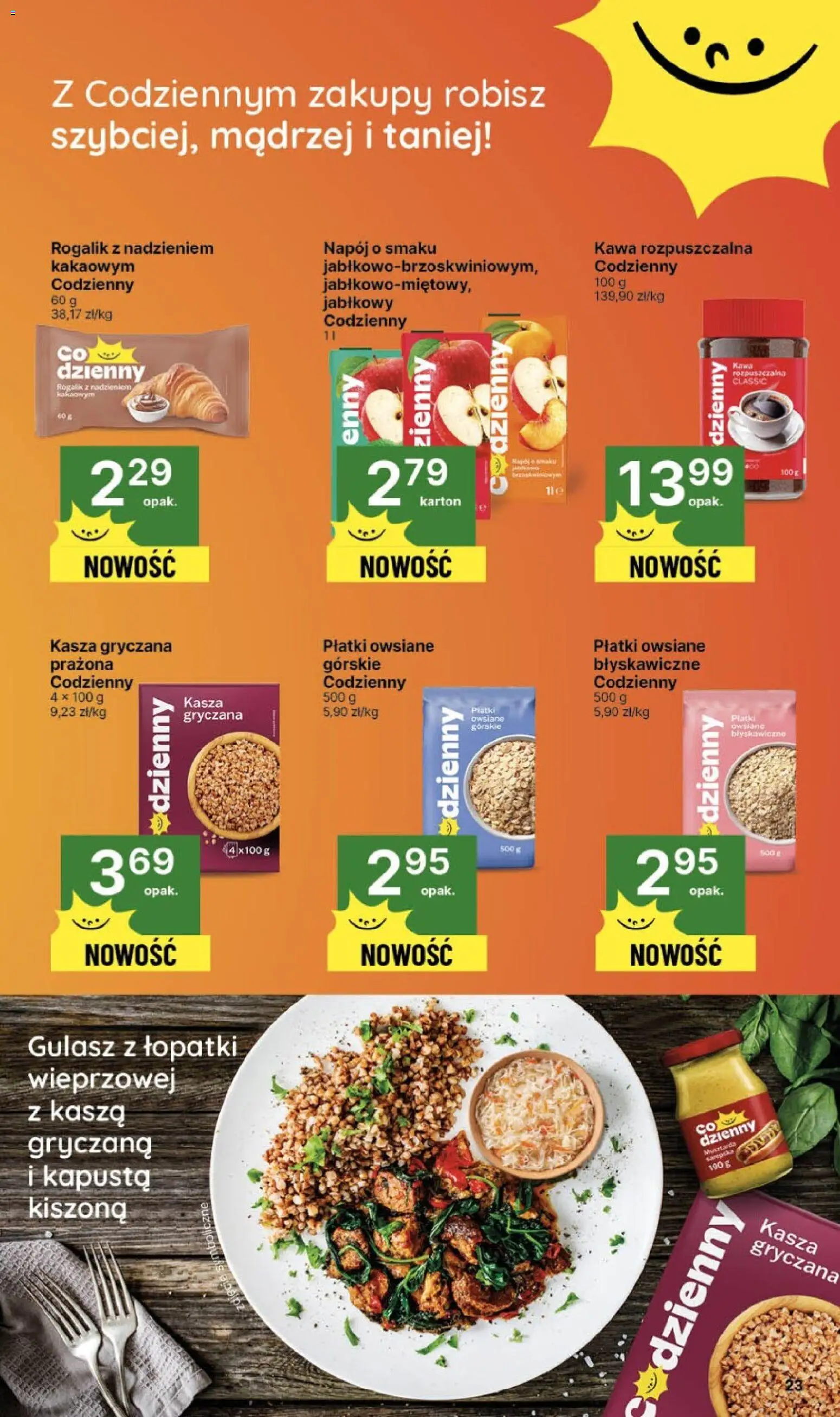 Delikatesy Centrum Gazetka od 13.11.2025 | Strona: 23 | Produkty: Kapusta, Płatki owsiane, Kasza gryczana, Płatki