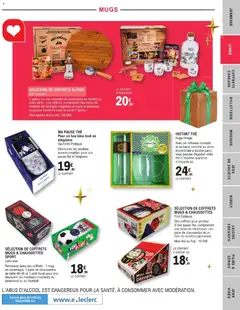 E.Leclerc - Prévisualisation de SÉLECTION DE COFFRETS ALCOOL, L'apéro, un vrai moment de convivialité en famille ou entre amis ces coffrets comprenant des livres de recettes de cocktails originales et leurs accessoires originaux feront de vous le roi de l' apéro ! Mes apéros dolce vita: 26,90€ valide à partir de 11.11.2025 | Page: 33