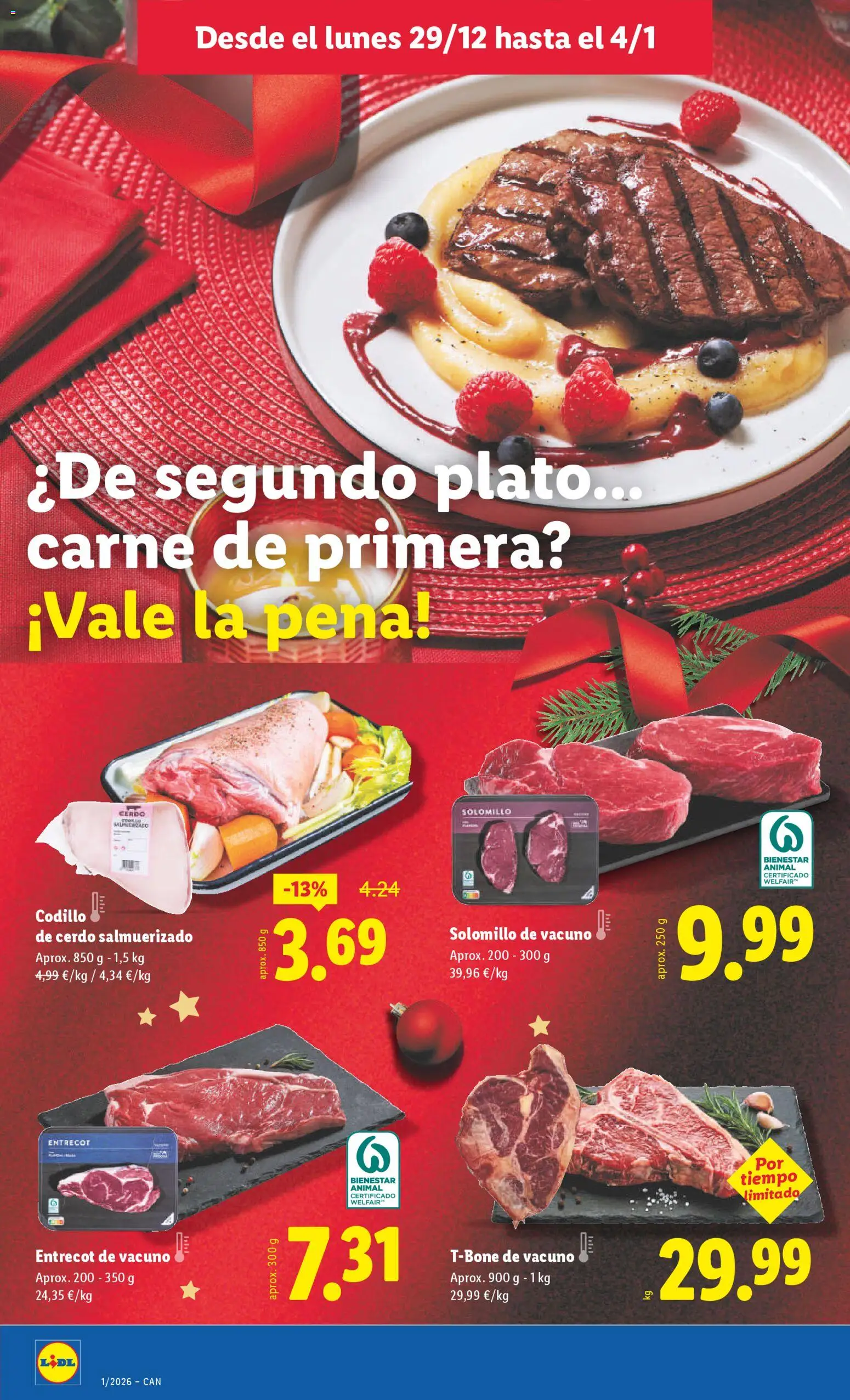 Lidl - Canarias │ válido desde el 29.12.2025 | Página: 4 | Productos: Cerdo